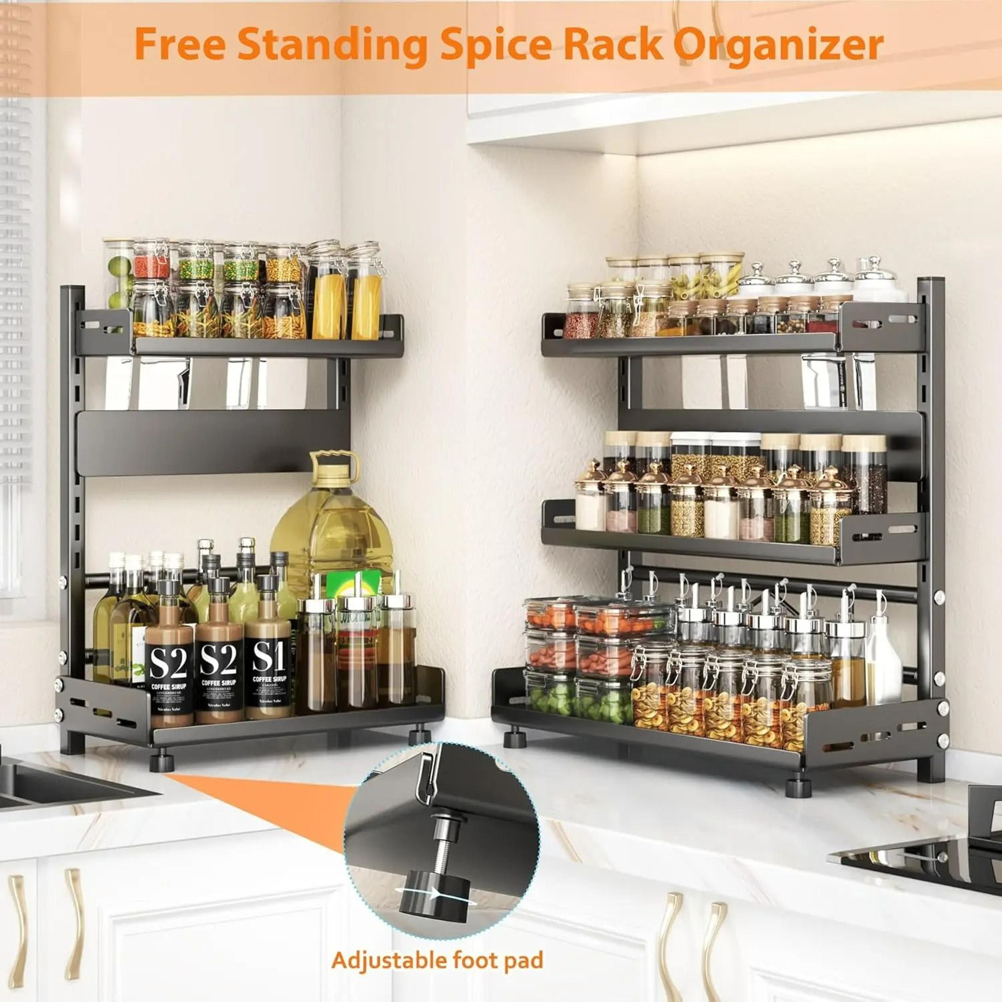 3Tier Kitchen Spice Management System  Industrial HighLoad Countertop  Cabinet Storage Rack 2