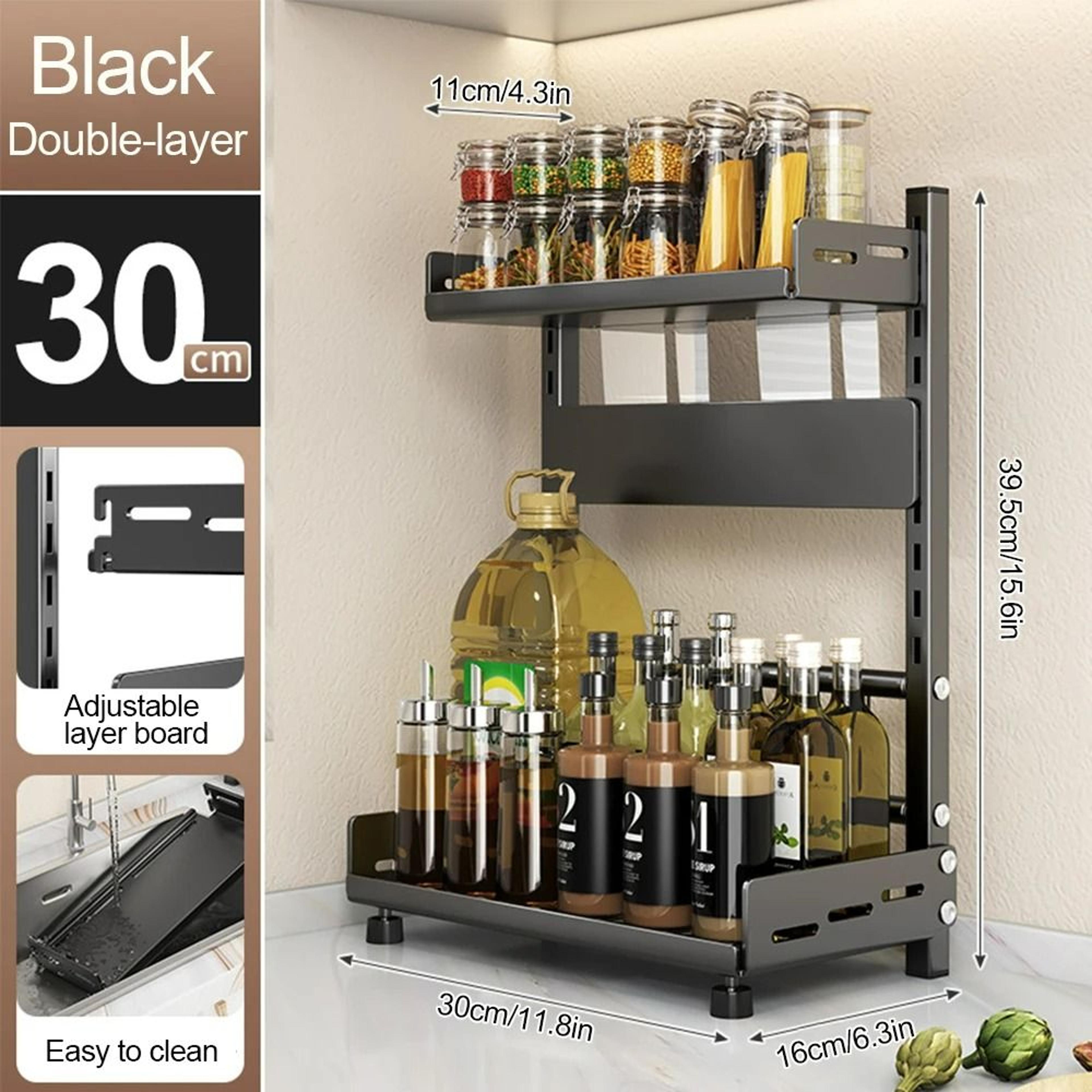 3Tier Kitchen Spice Management System  Industrial HighLoad Countertop  Cabinet Storage Rack 7