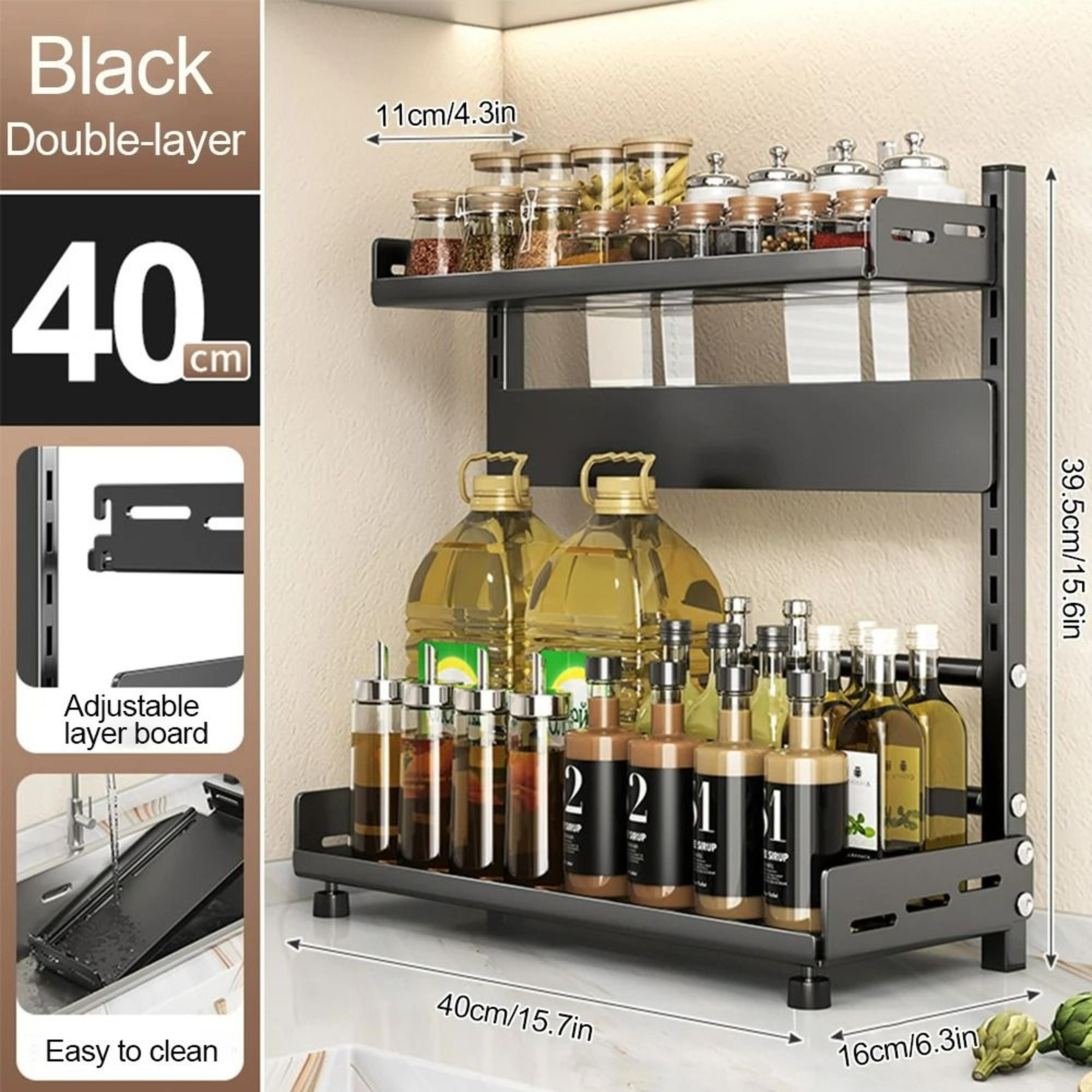 3Tier Kitchen Spice Management System  Industrial HighLoad Countertop  Cabinet Storage Rack 9