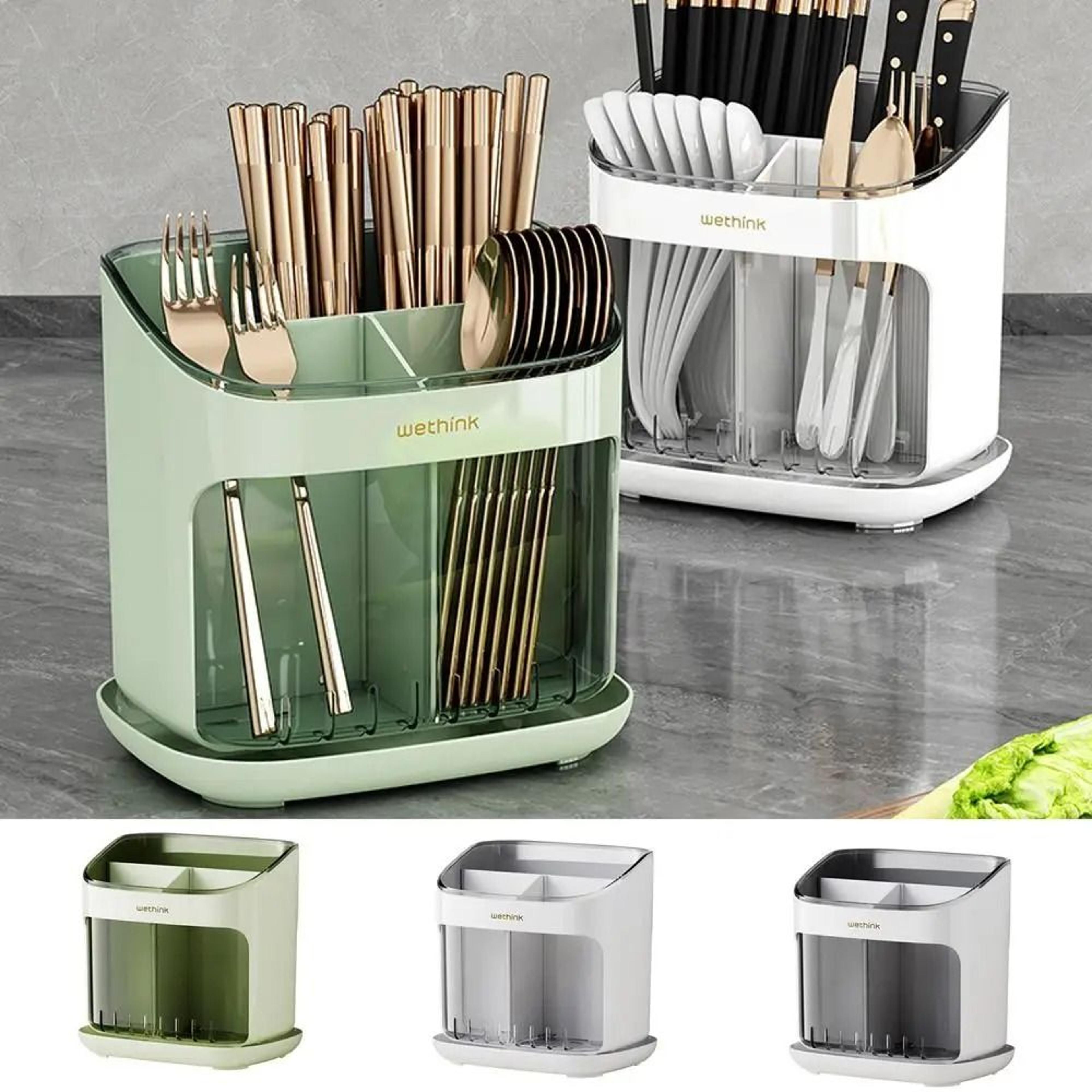 HighCapacity Tableware Management System  Detachable MultiZone Drainage Caddy For Kitchen Cutlery 3