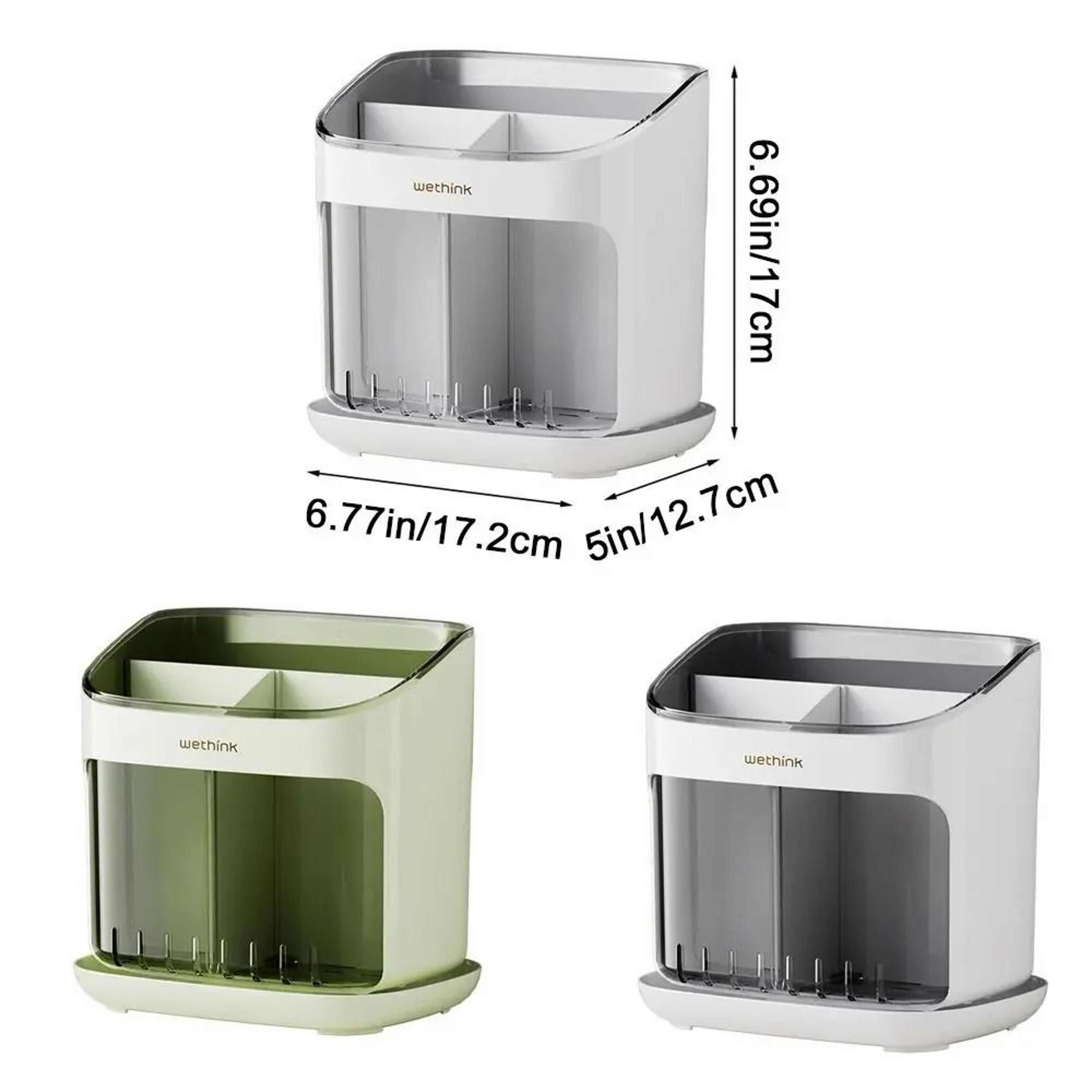 HighCapacity Tableware Management System  Detachable MultiZone Drainage Caddy For Kitchen Cutlery 5