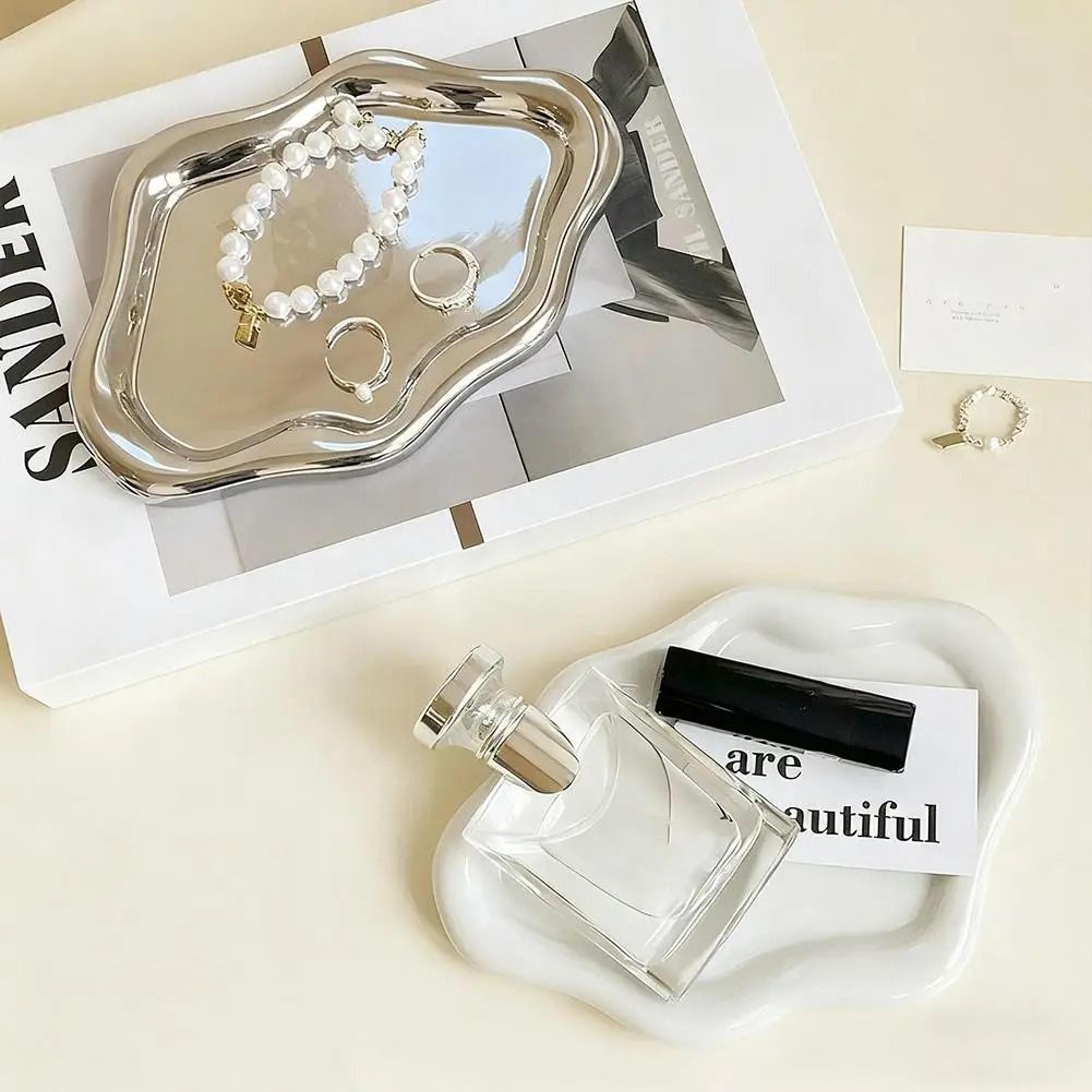 Sculptural Ceramic Management System  HighAesthetic CloudContour Jewelry Display  Desktop Organizer 1