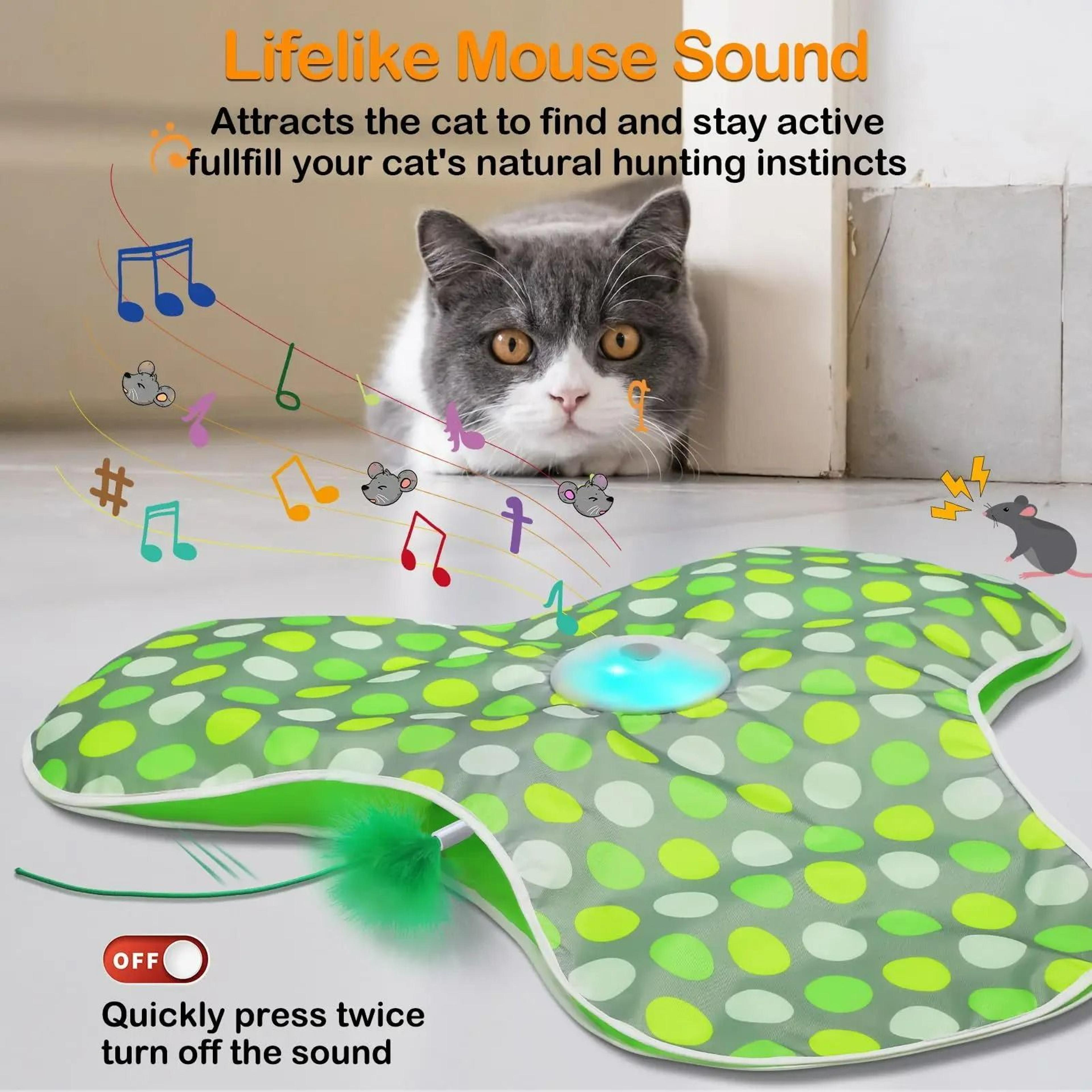 interactive smart hide-and-seek cat toy with motion sensors
