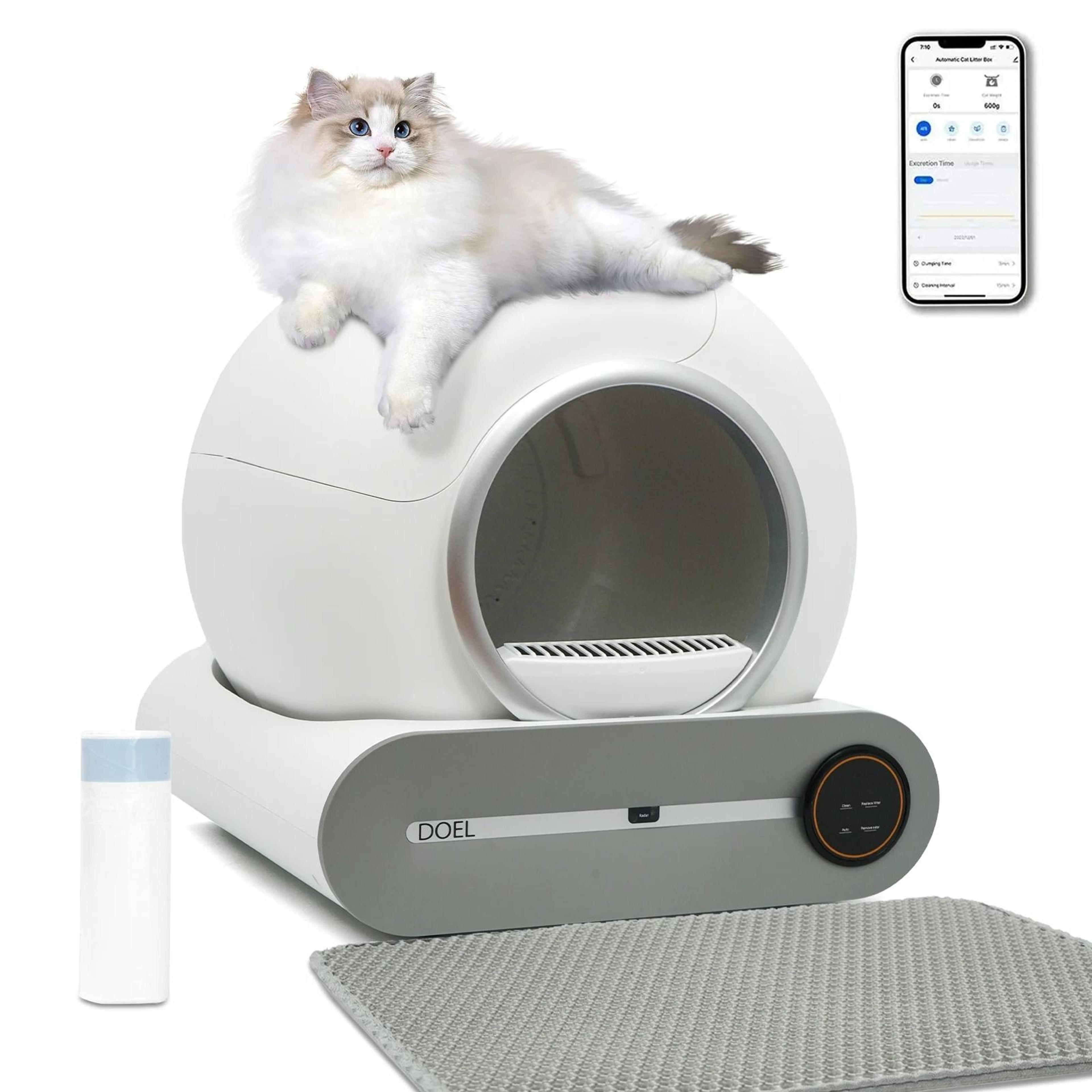 65l smart self-cleaning automatic litter box