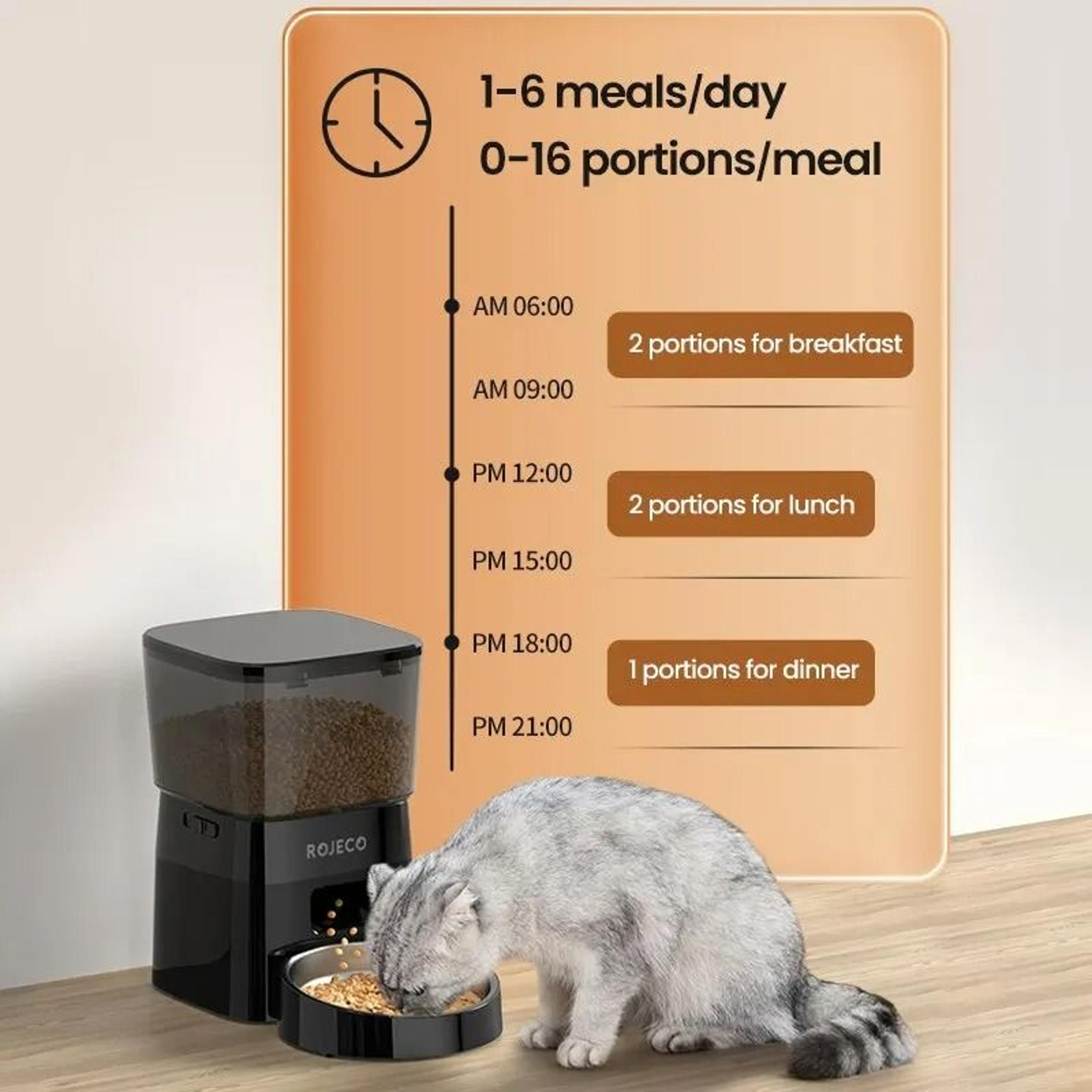 Button Version Automatic Pet Food Dispenser 2