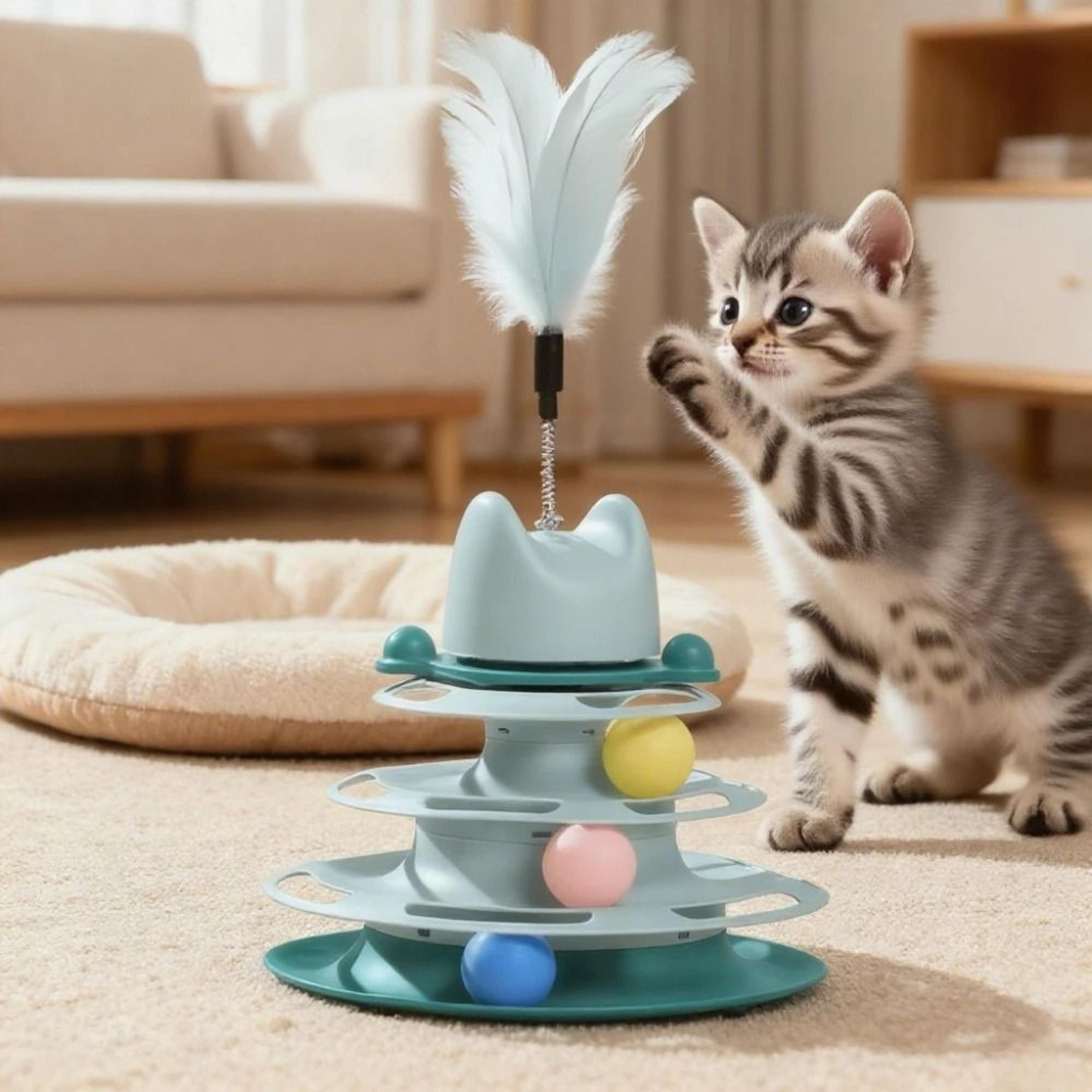 triple-tier tower of tracks cat toy