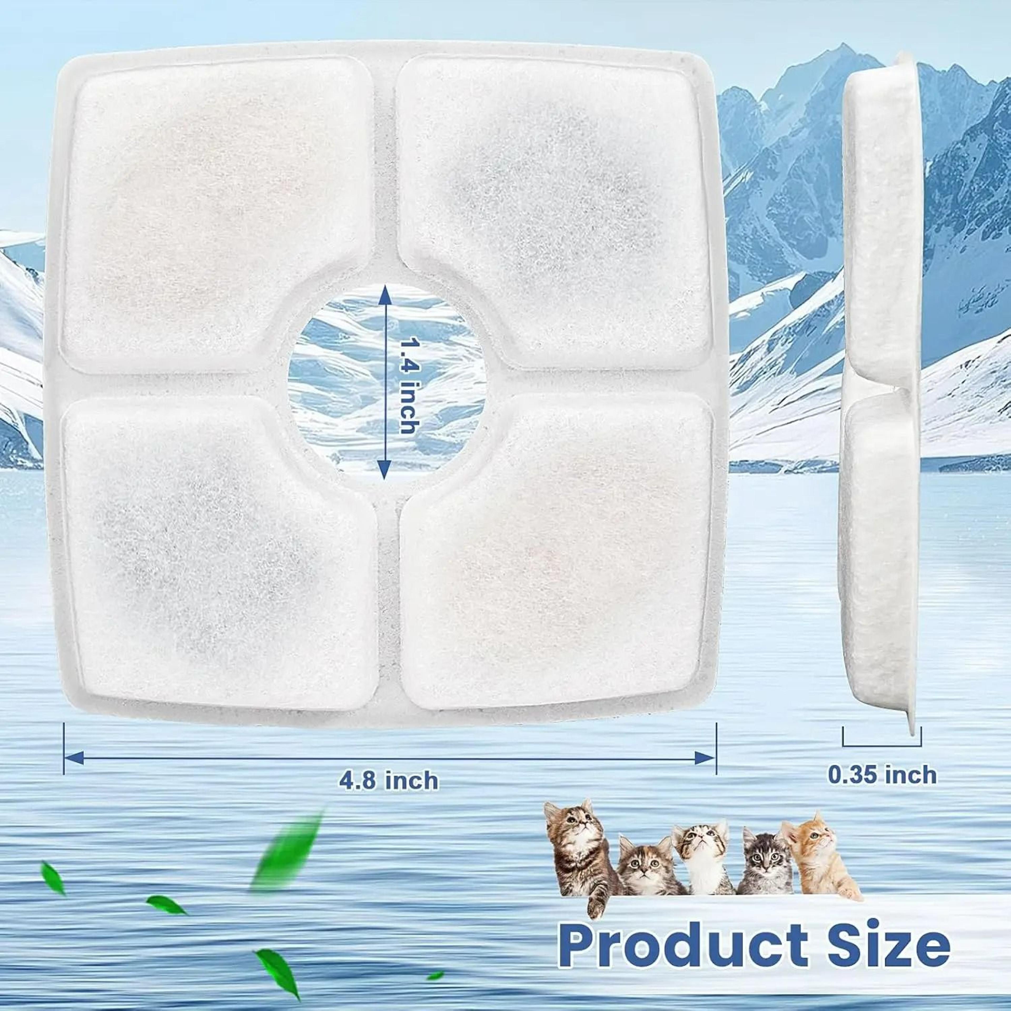 4Pack HighEfficiency Square Fountain Replacement Filters 0