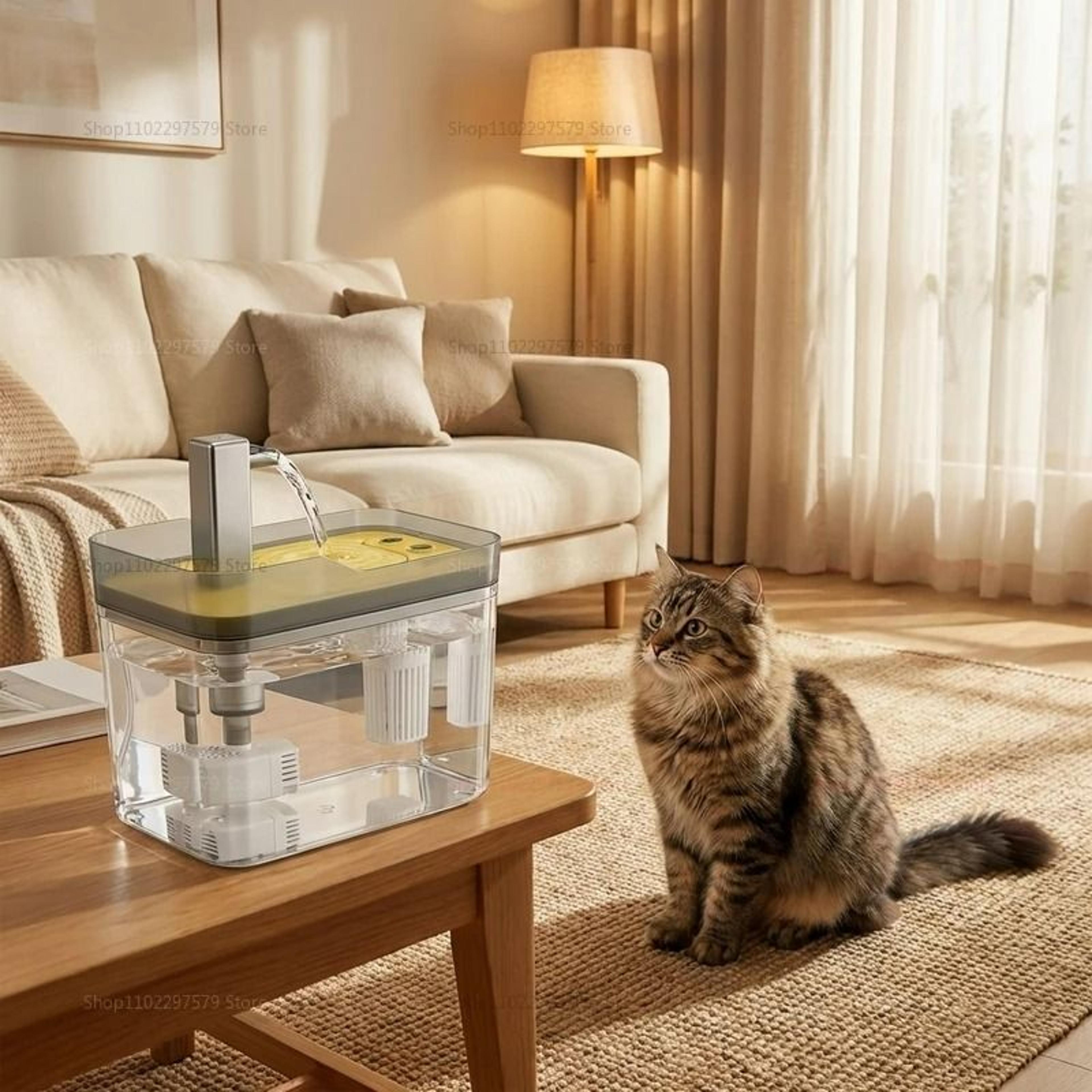 1.5l auto-circulation quiet pet water fountain
