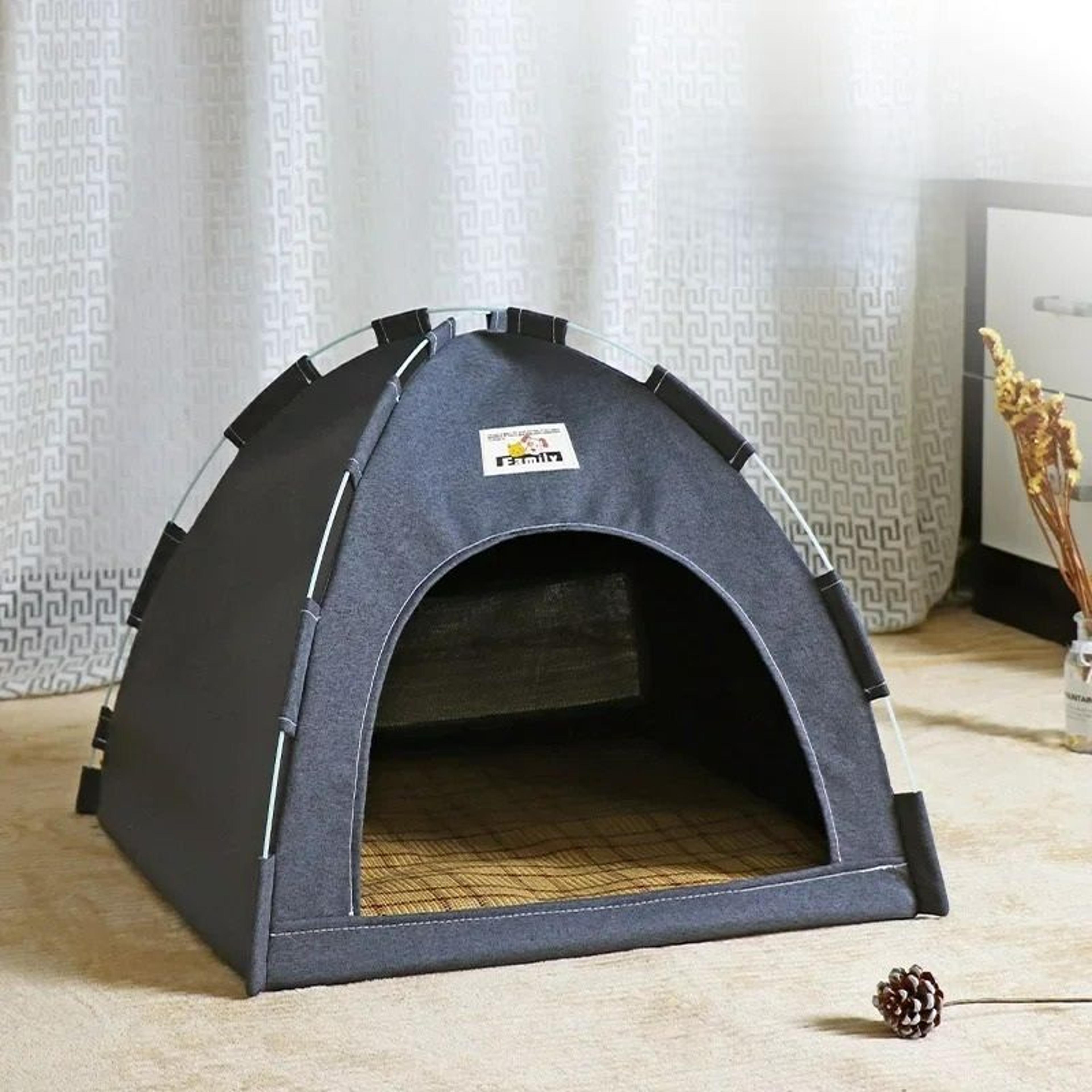 SemiEnclosed Canvas Pet Tent Bed 4