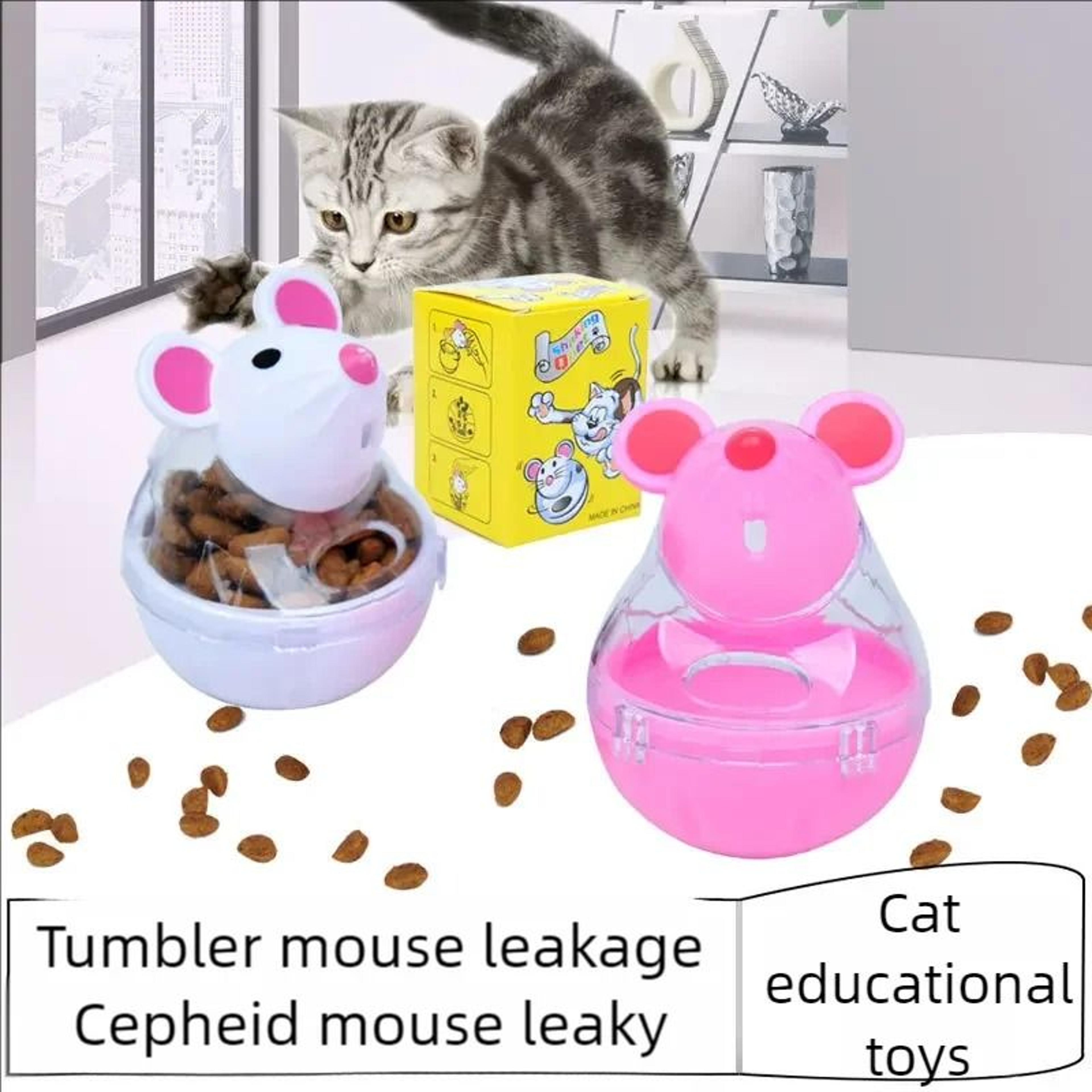 cute mouse interactive food leakage tumbler & puzzle feeder