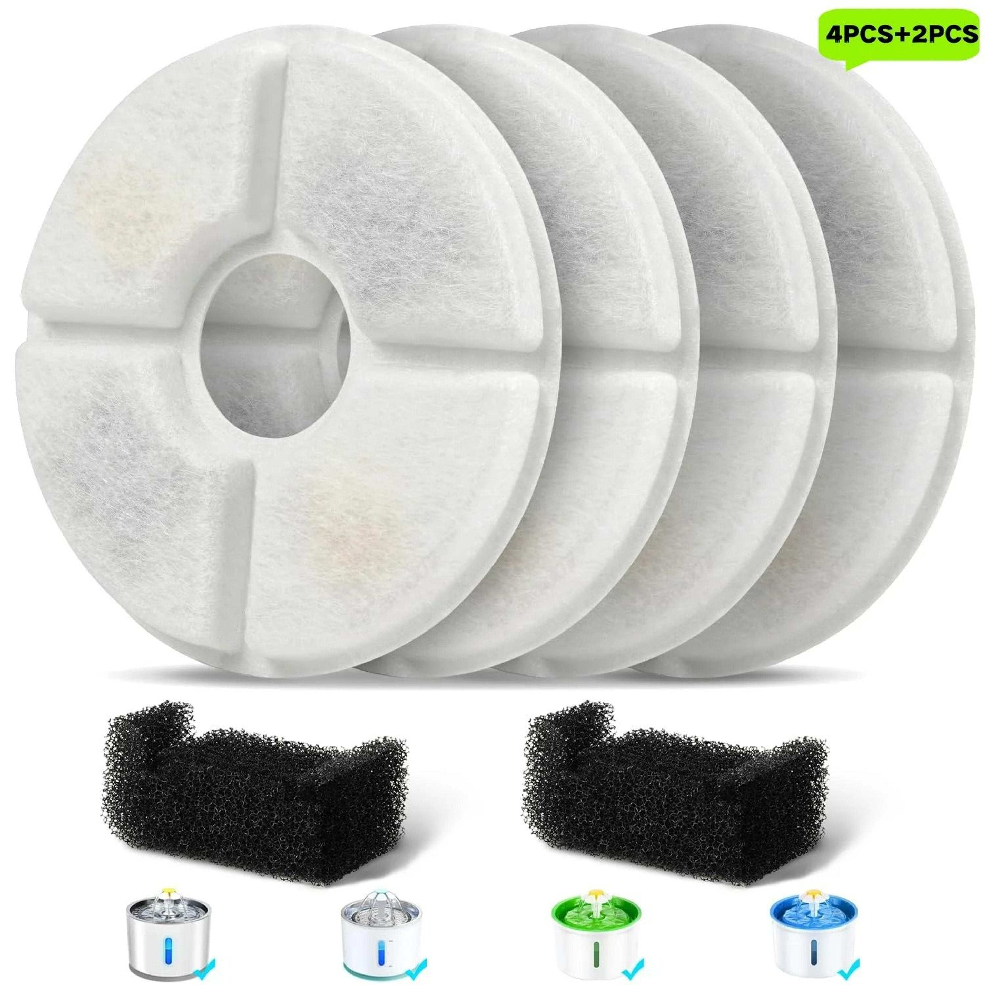 Automatic Water Fountain Replacement Filter  Multiple Filtration Set 7