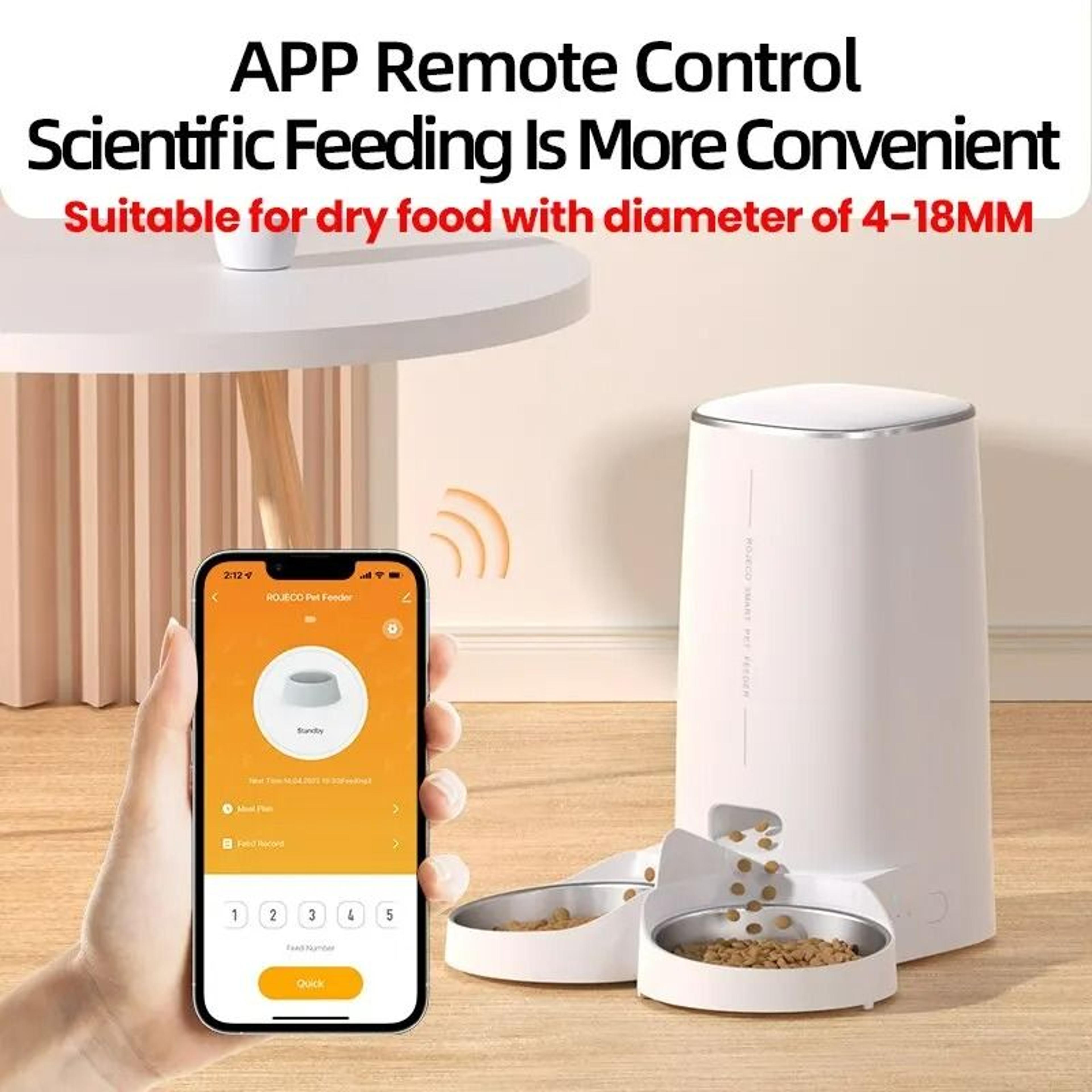 4L Smart Automatic Pet Feeder With WiFi App  Manual Control 3