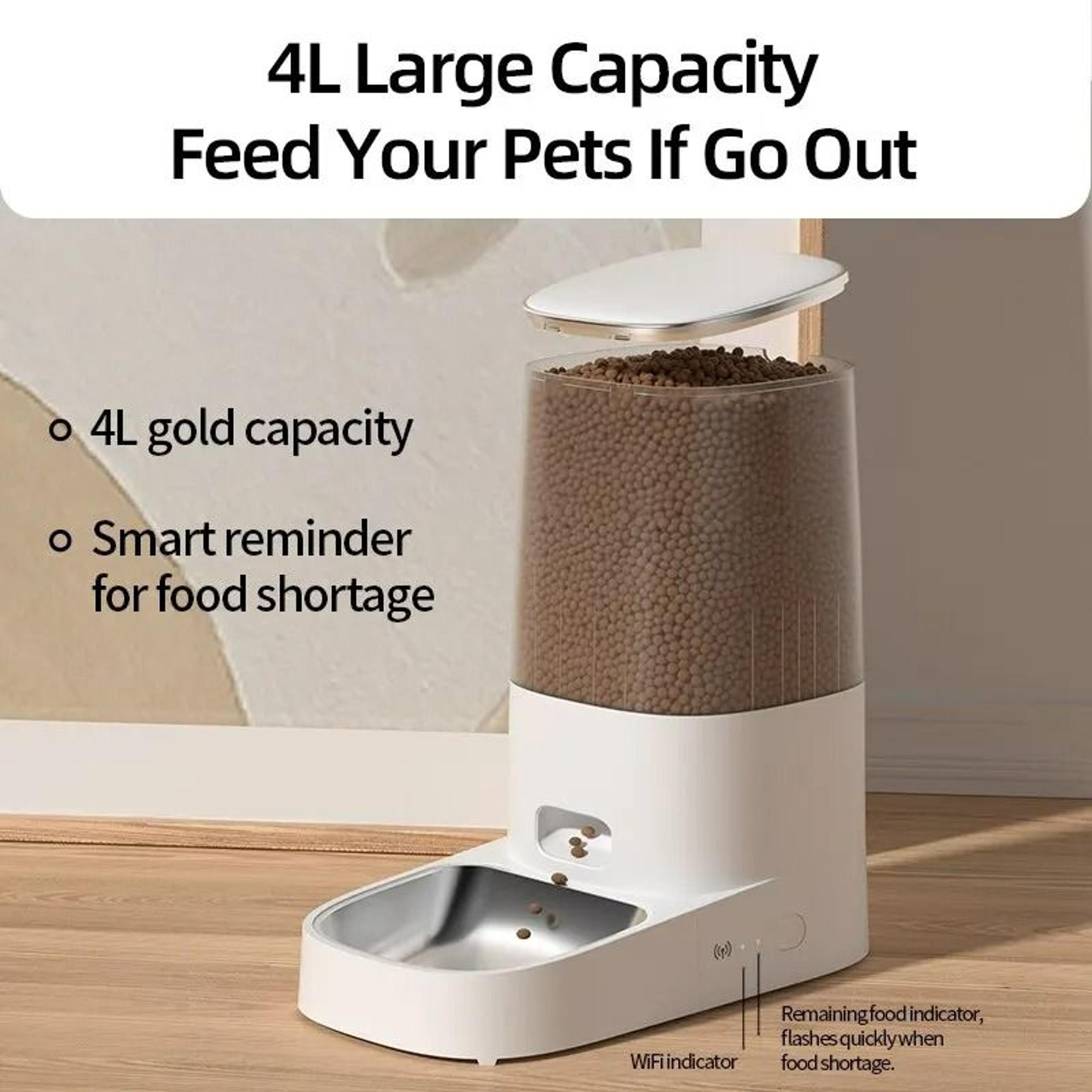 4L Smart Automatic Pet Feeder With WiFi App  Manual Control 5