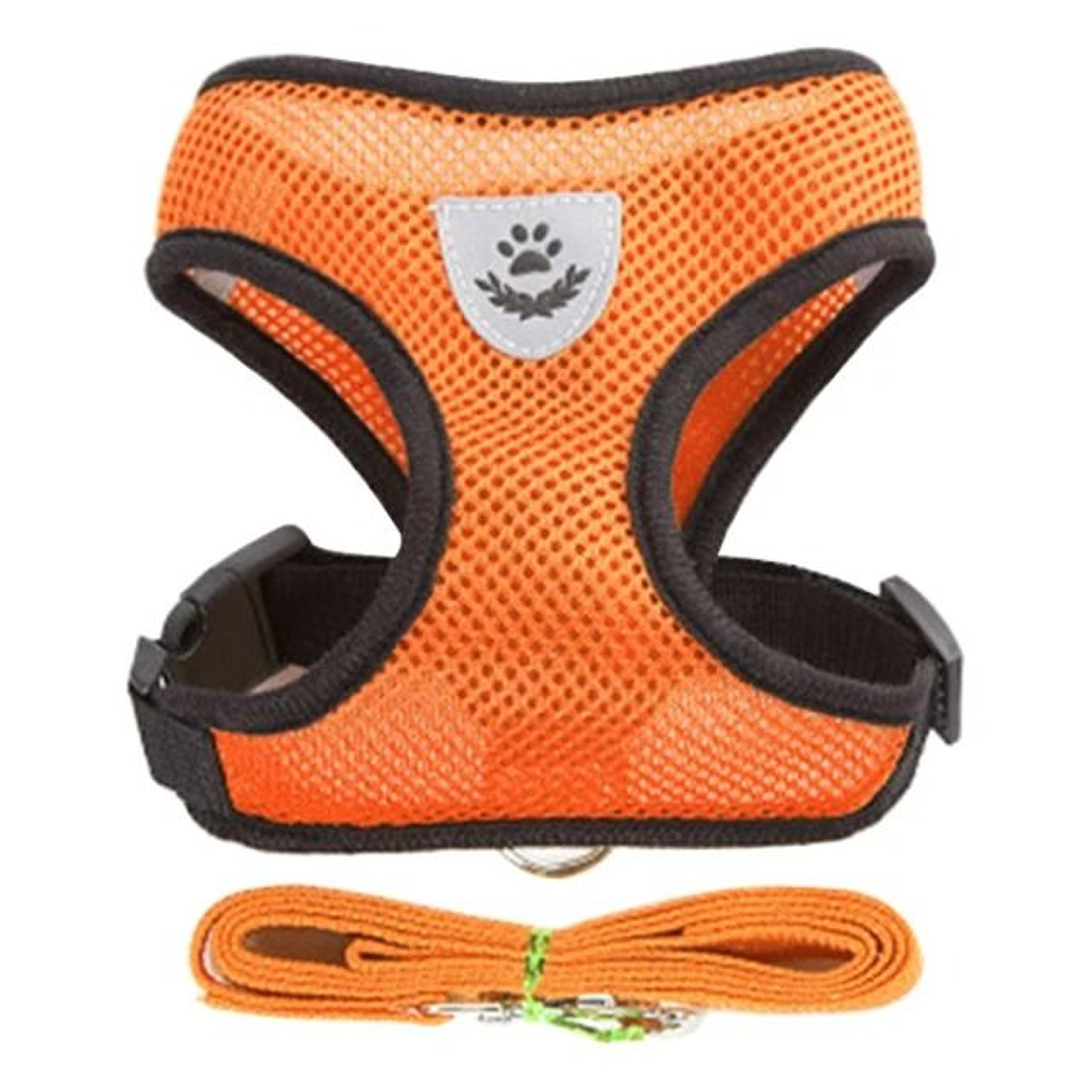 Adjustable Breathable Mesh Cat Harness  Leash Set 4