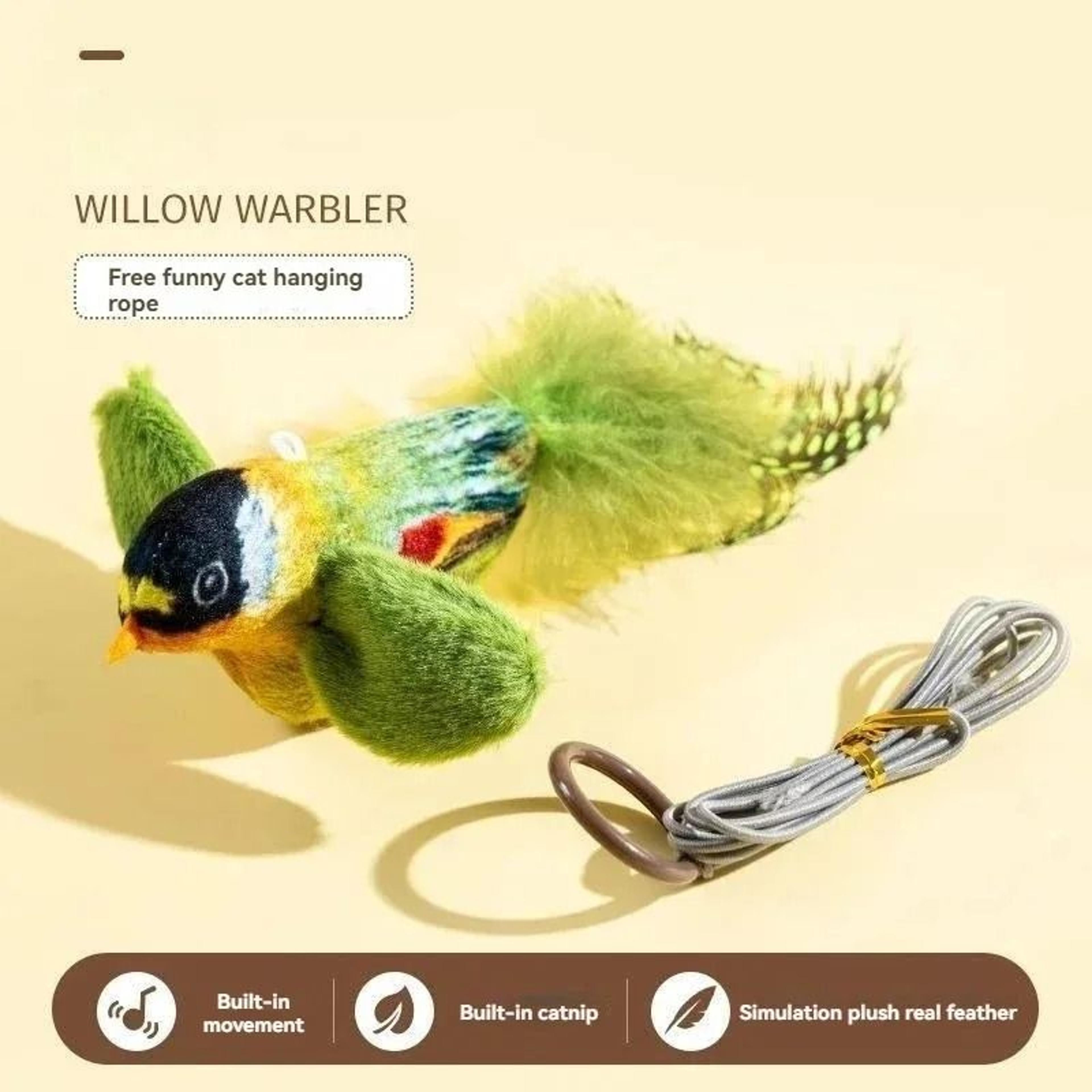 Realistic Chirping Bird Interactive Cat Toy With HighPotency Catnip 7