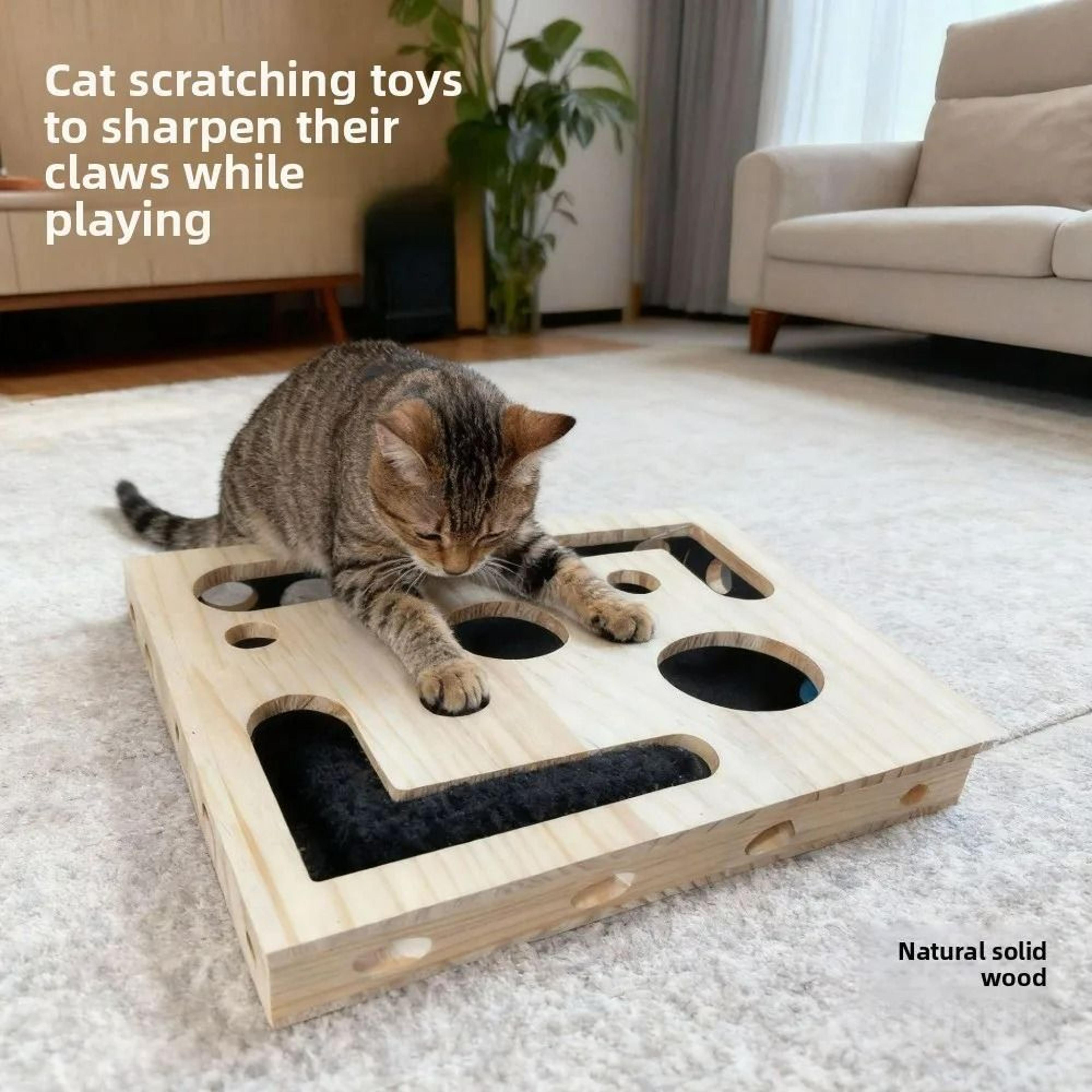 Interactive Cat Nail File Box  Maze Tunnel With Bell Ball 2