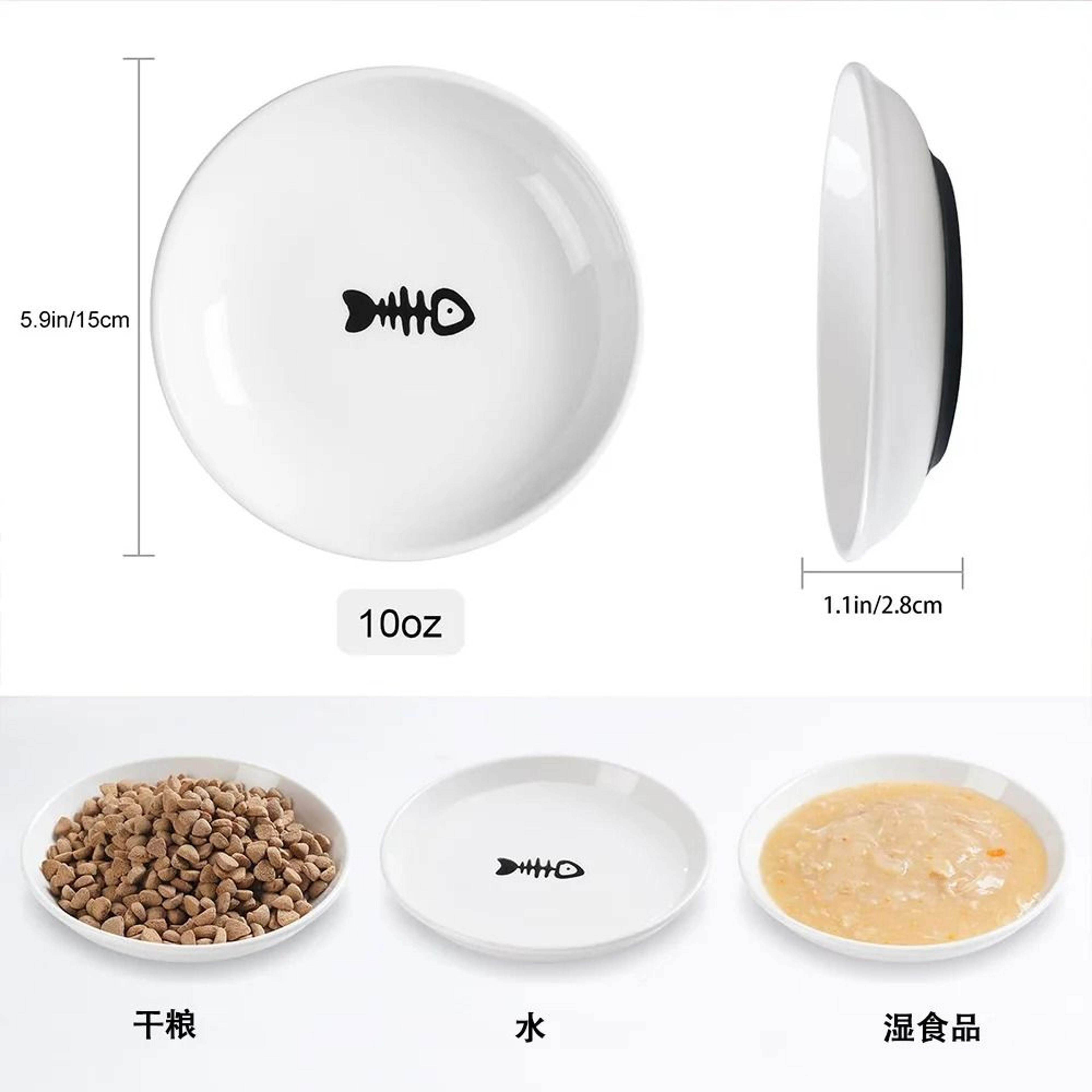 WhiskerFriendly Ceramic Snack  Canned Food Tray 1