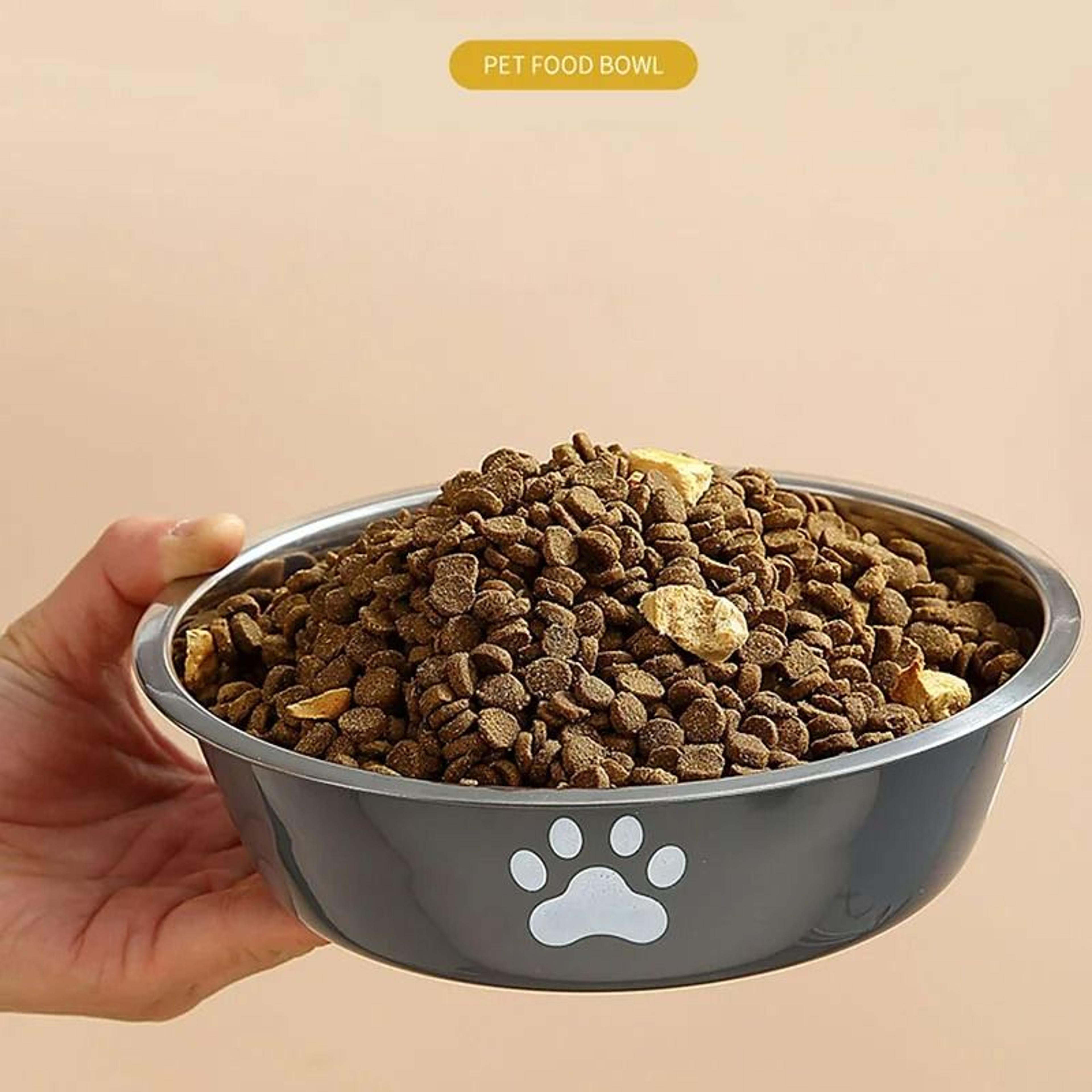 stainless steel anti-slip pet feeding bowl