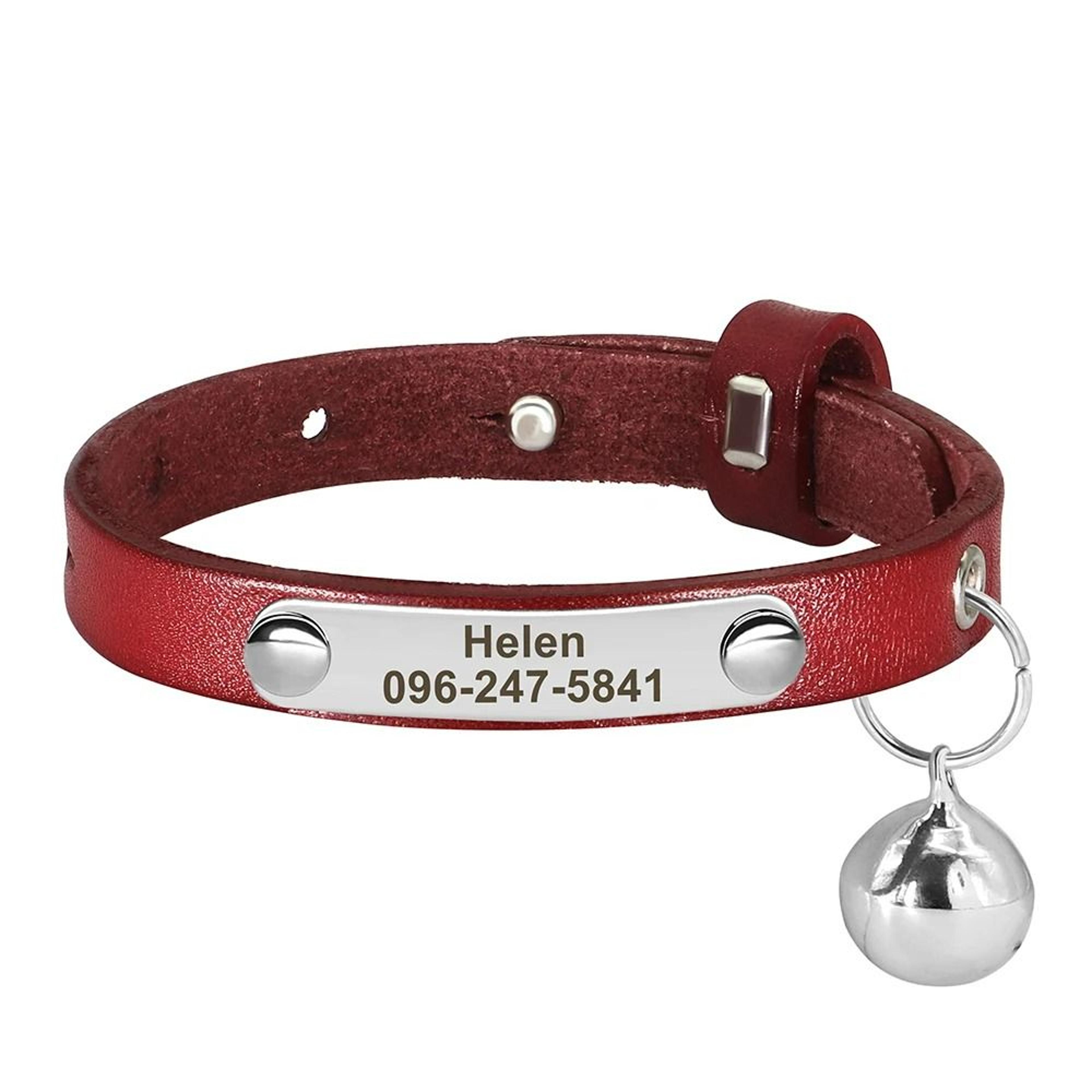 Personalized Safety Cat Collar With Engraved ID Nameplate 15