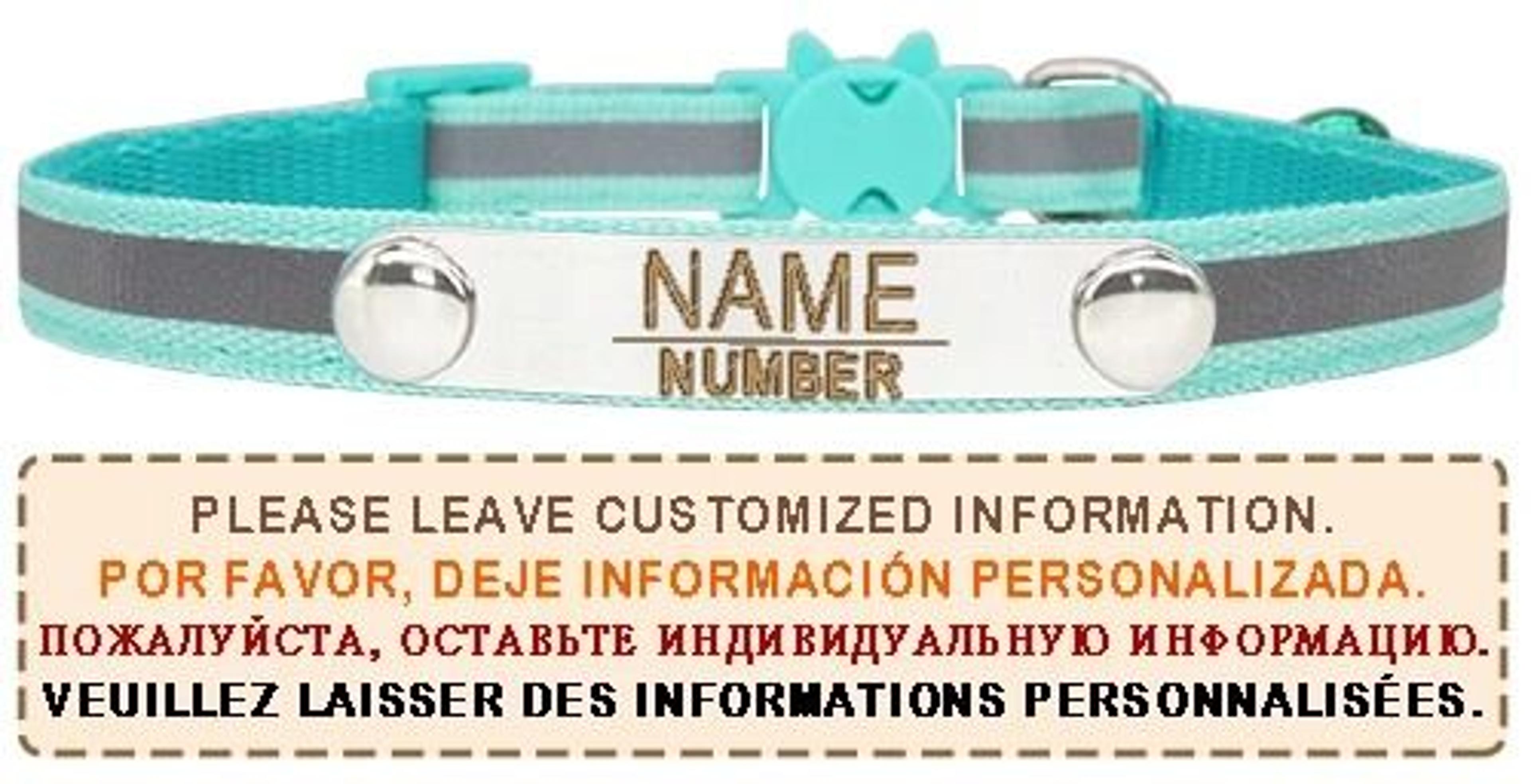 Reflective Personalized Breakaway Cat Collar 7