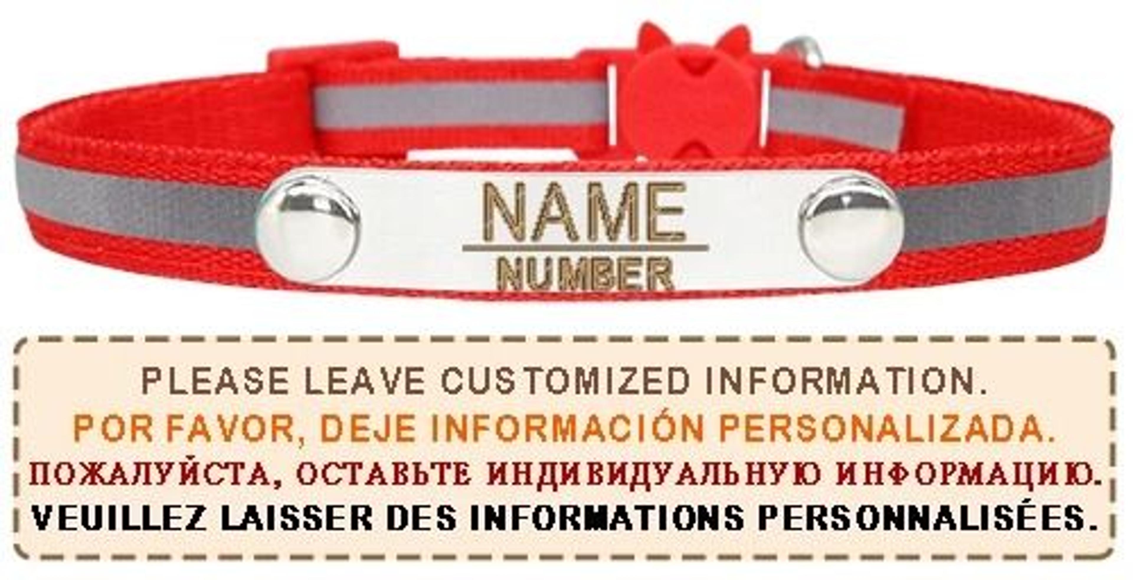 Reflective Personalized Breakaway Cat Collar 8
