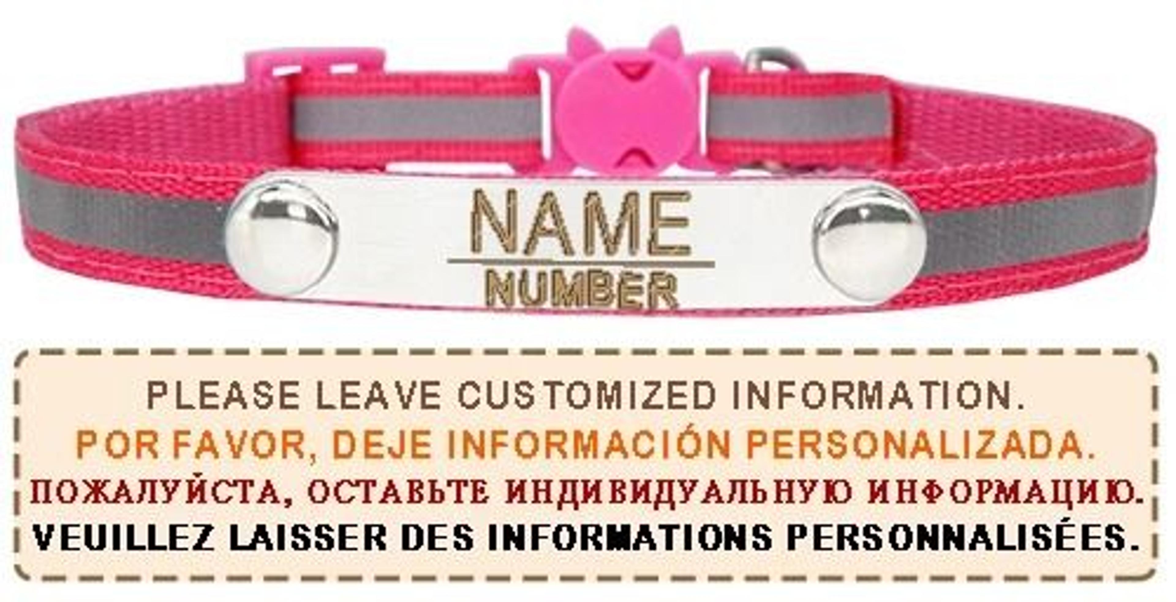 Reflective Personalized Breakaway Cat Collar 19