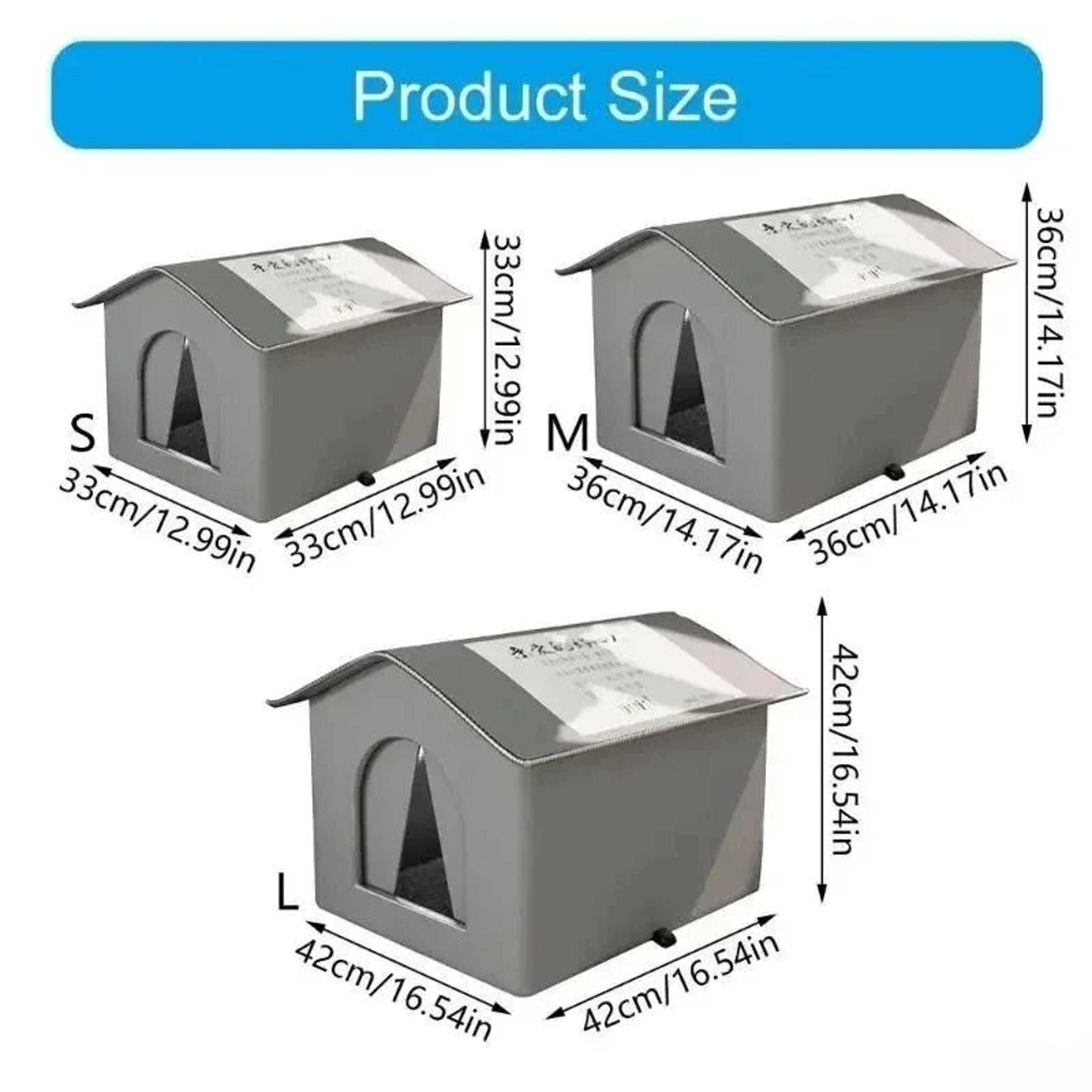 Insulated Outdoor Cat House With Elevated Stand 6