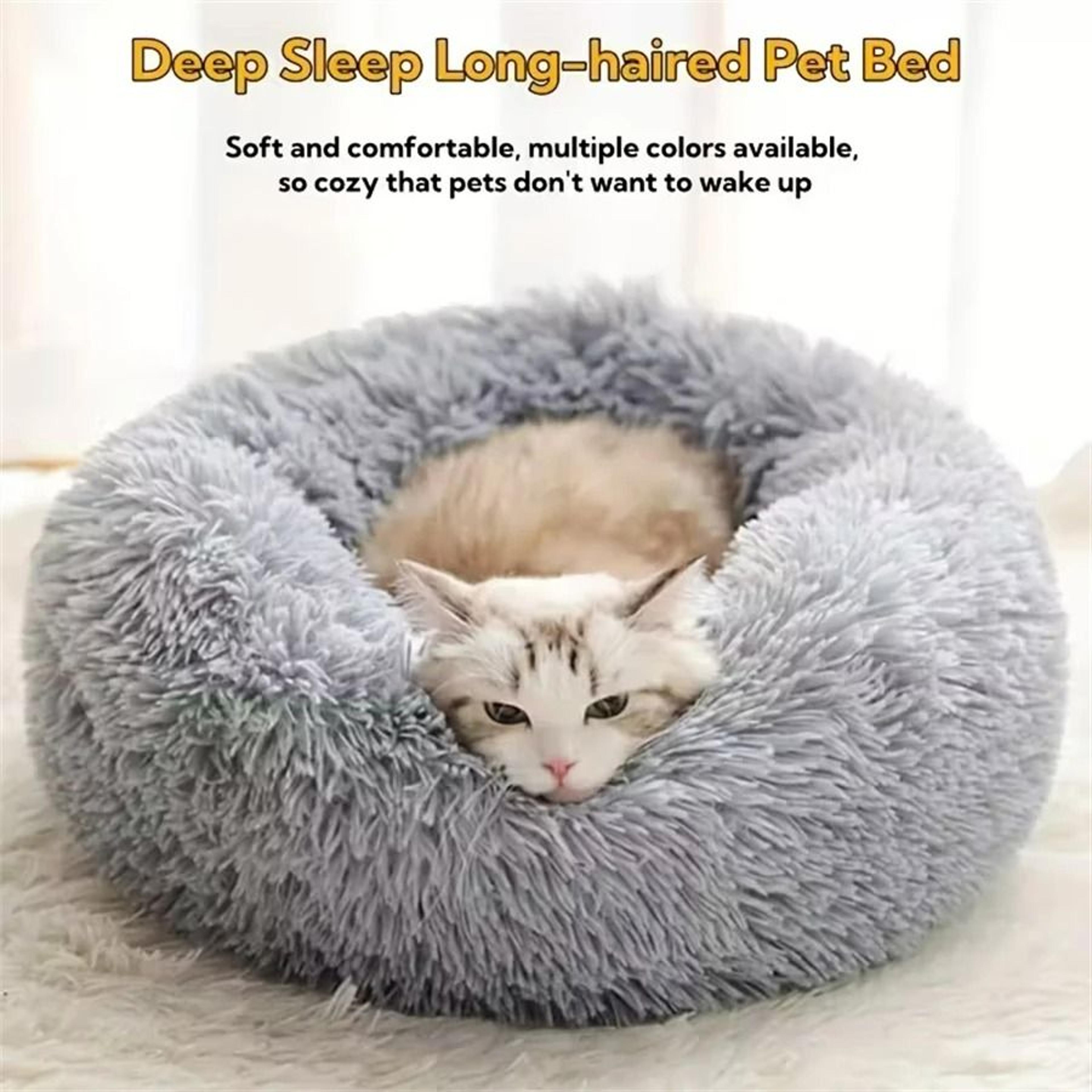 UltraSoft Plush Donut Cat  Dog Bed 3