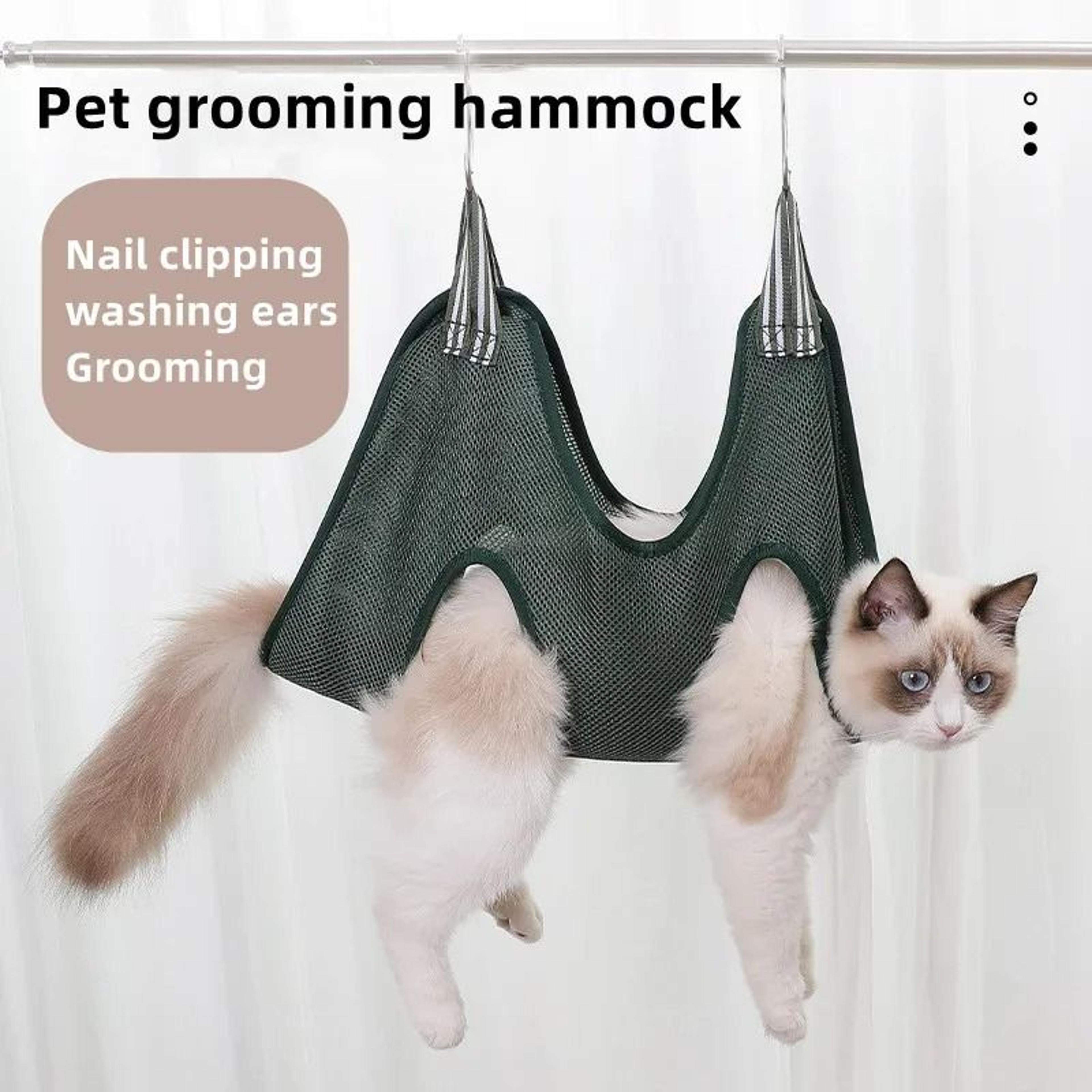 breathable pet grooming hammock & restraint bag