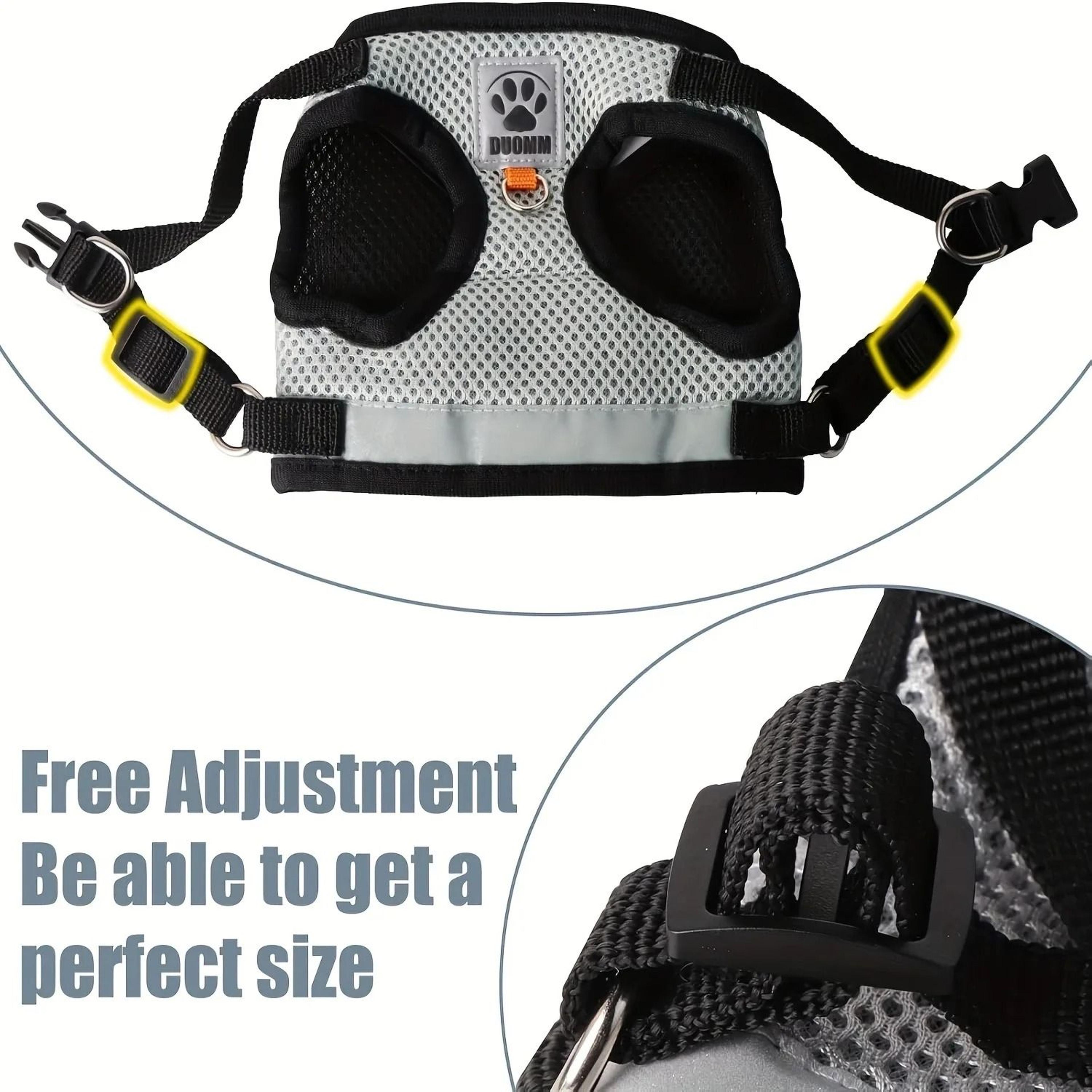 Reflective Air Mesh EscapeProof Cat Harness  Leash Set 5