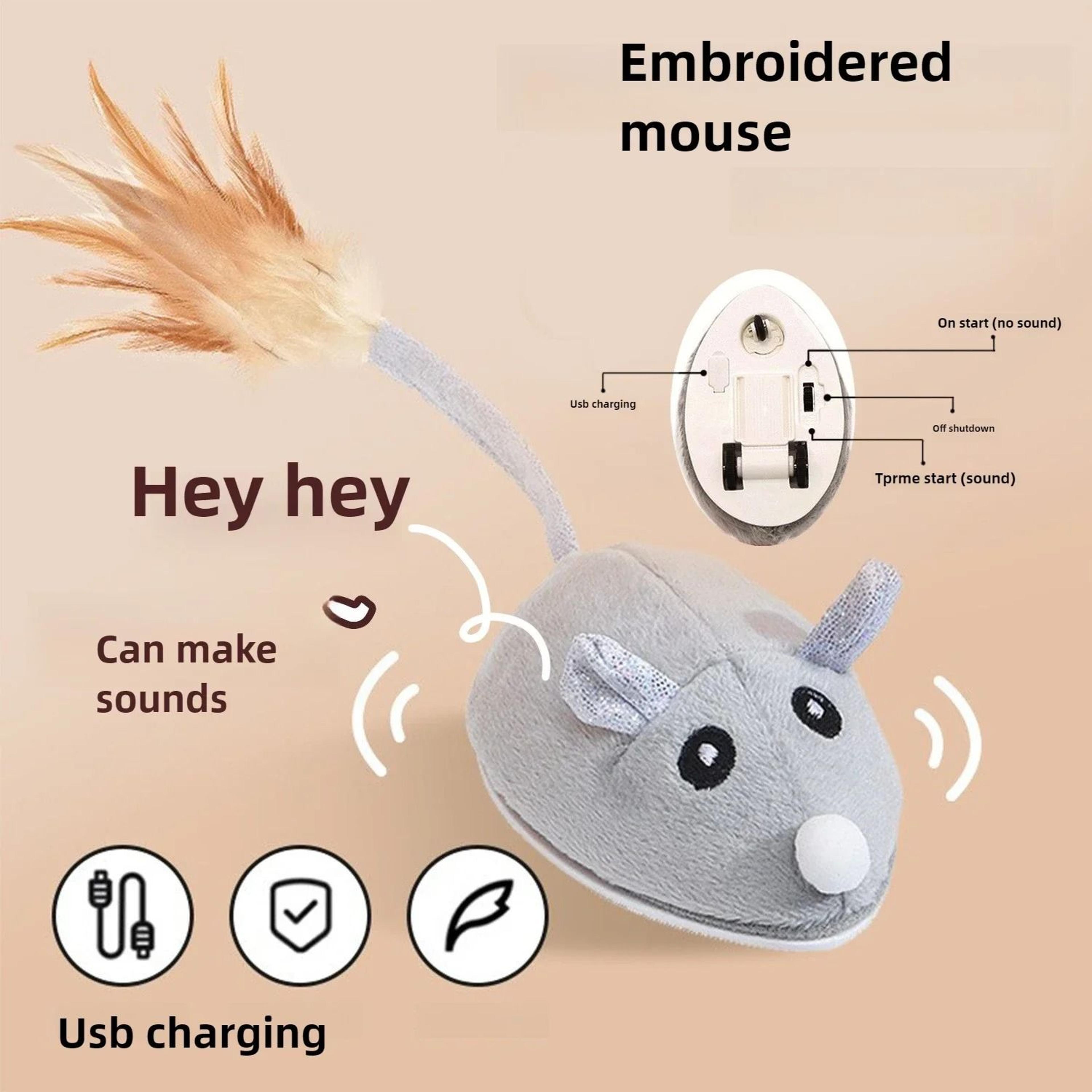 Intelligent Electric Mouse Interactive Squeaky Cat Toy 7