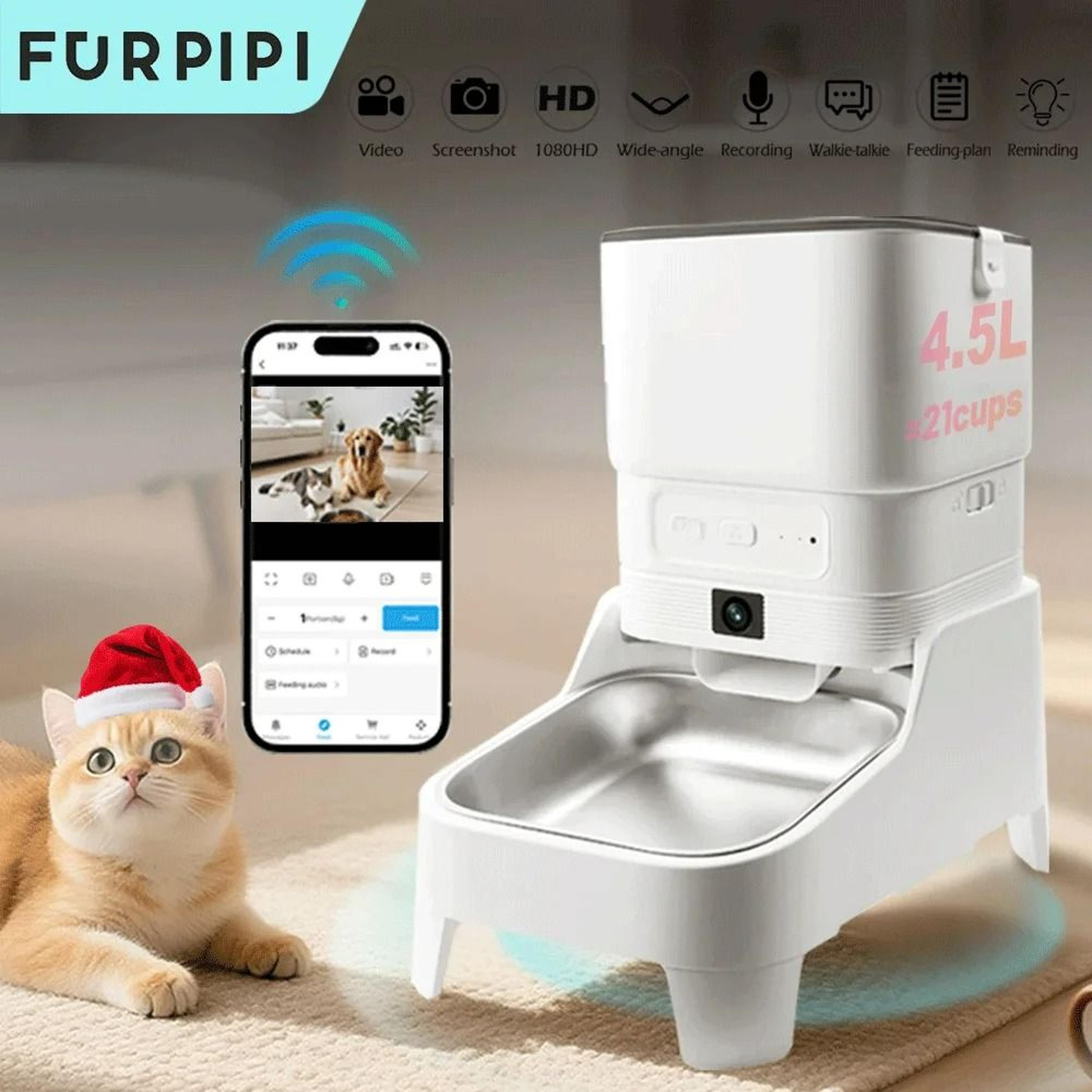 Smart 1080P HD Camera Automatic Pet Feeder 0