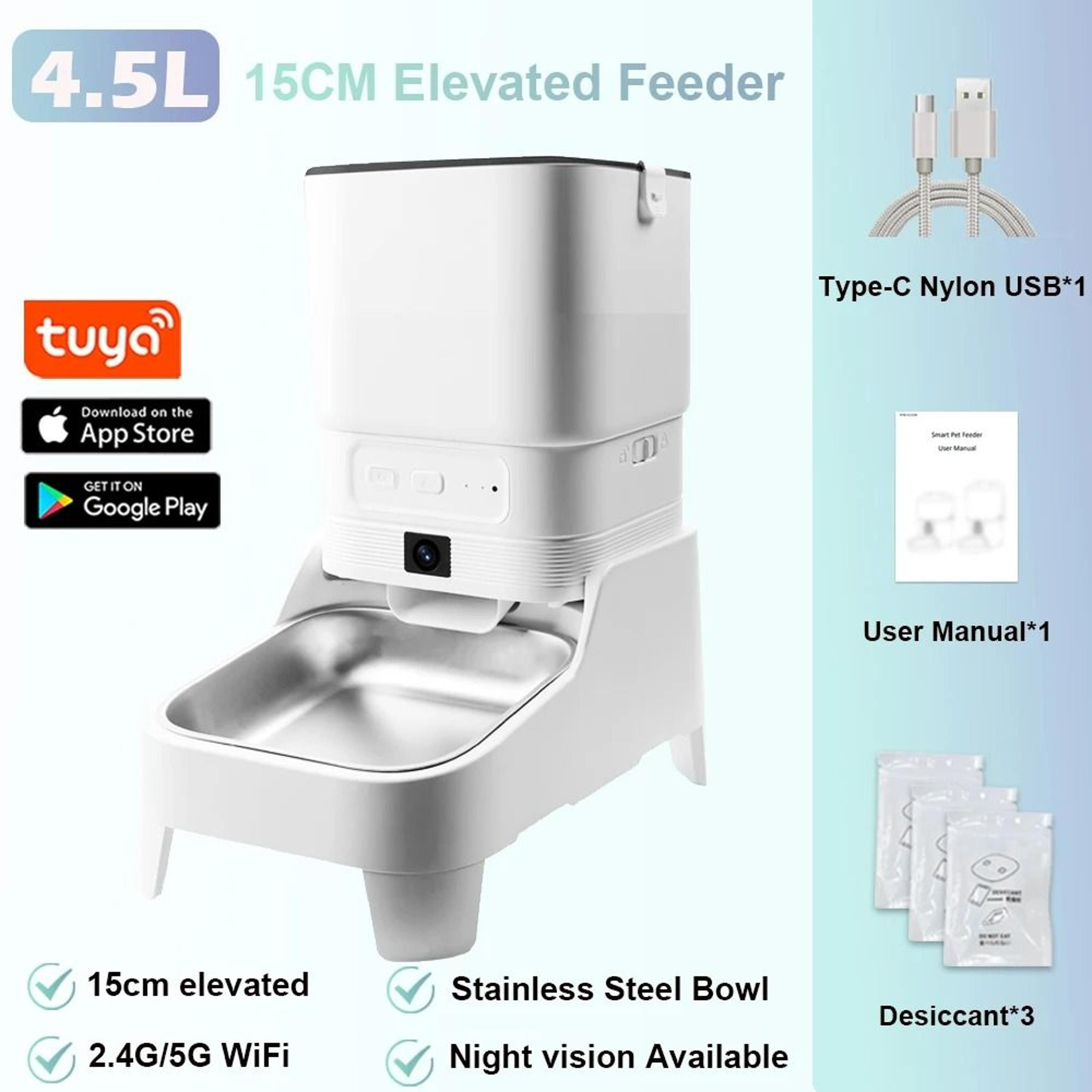 Smart 1080P HD Camera Automatic Pet Feeder 7