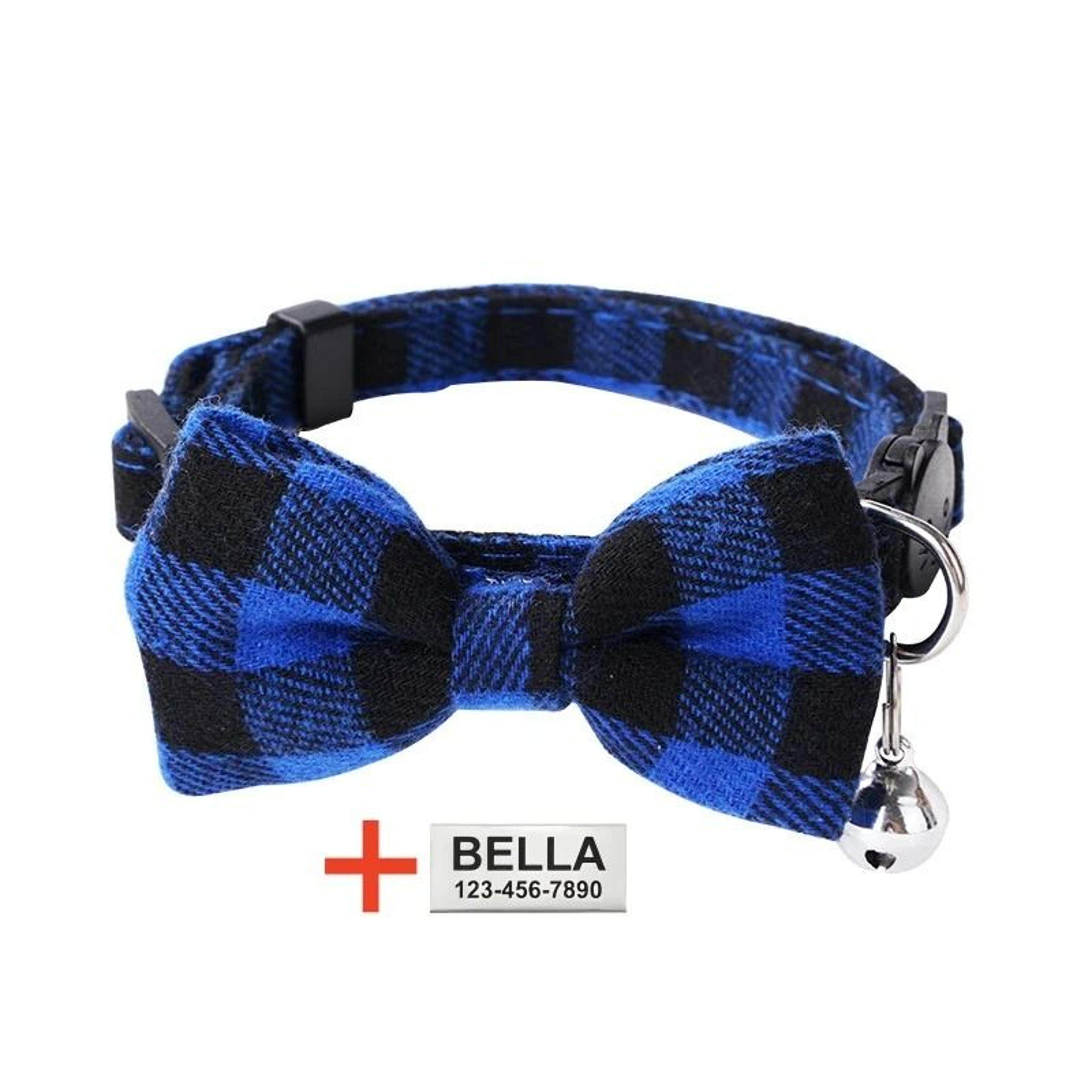 Personalized Plaid Breakaway Safety Cat Collar 10