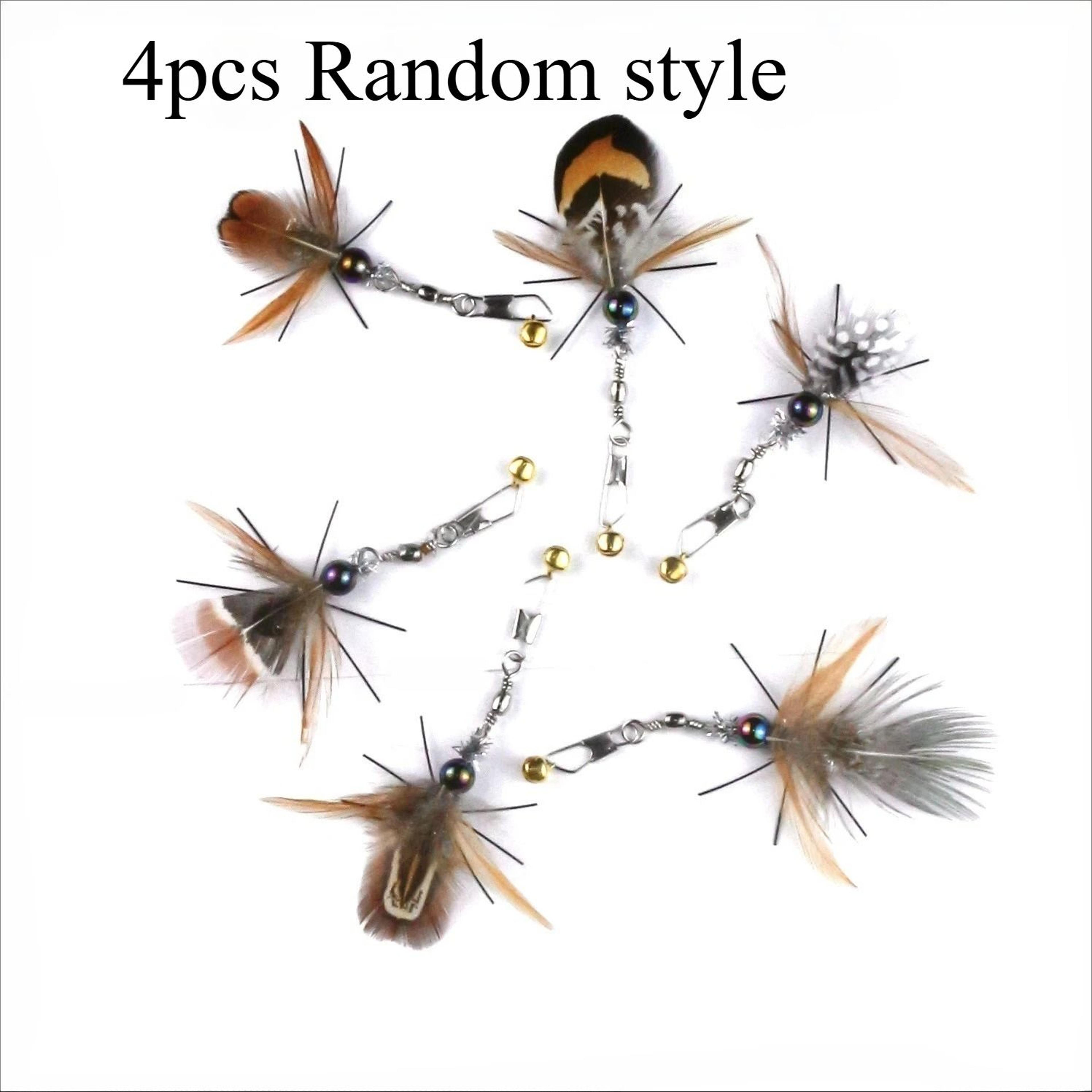 4Piece Artificial Insect  Feather Teaser Replacements 6