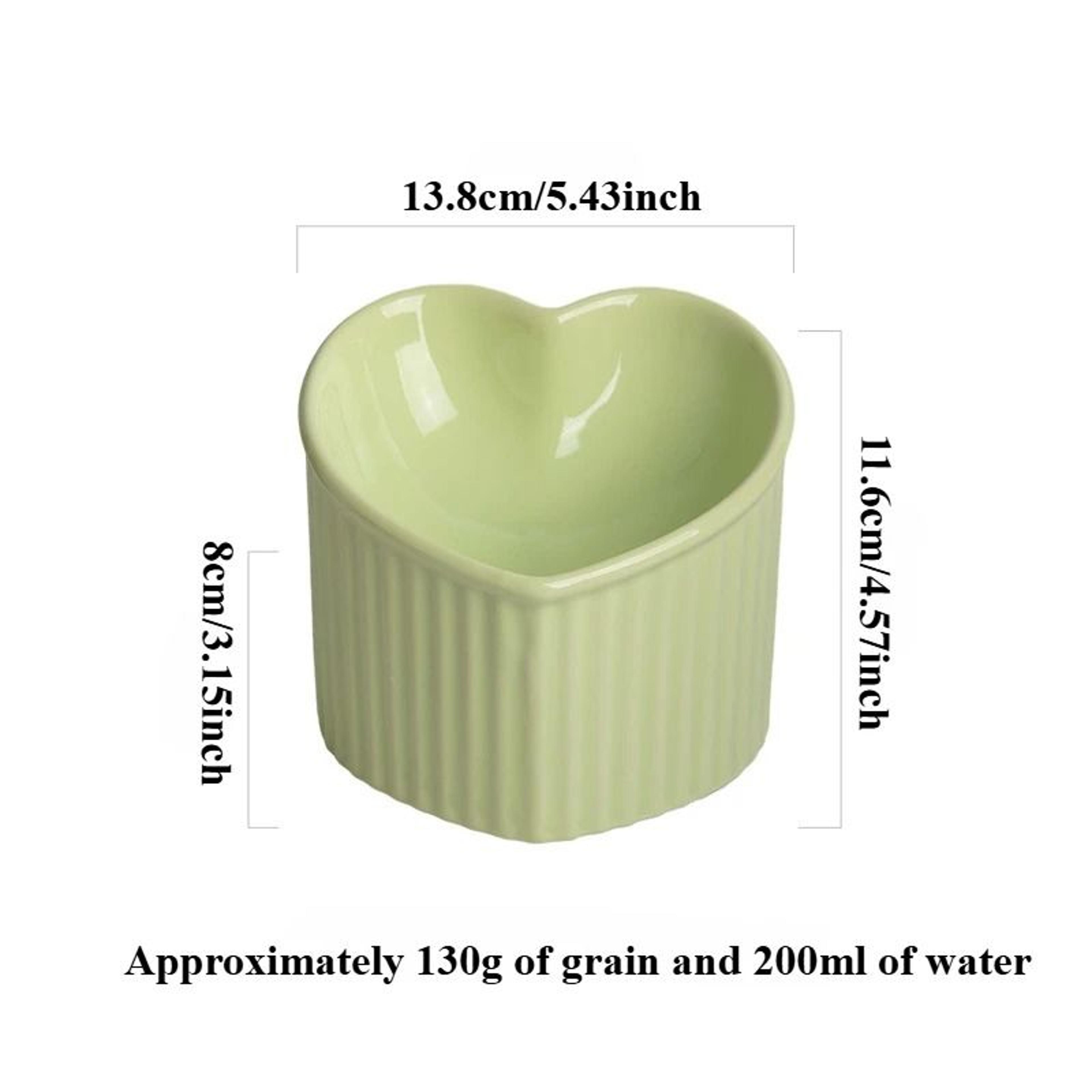 Slanted Elevated Ceramic Cat Bowl With Stand 7