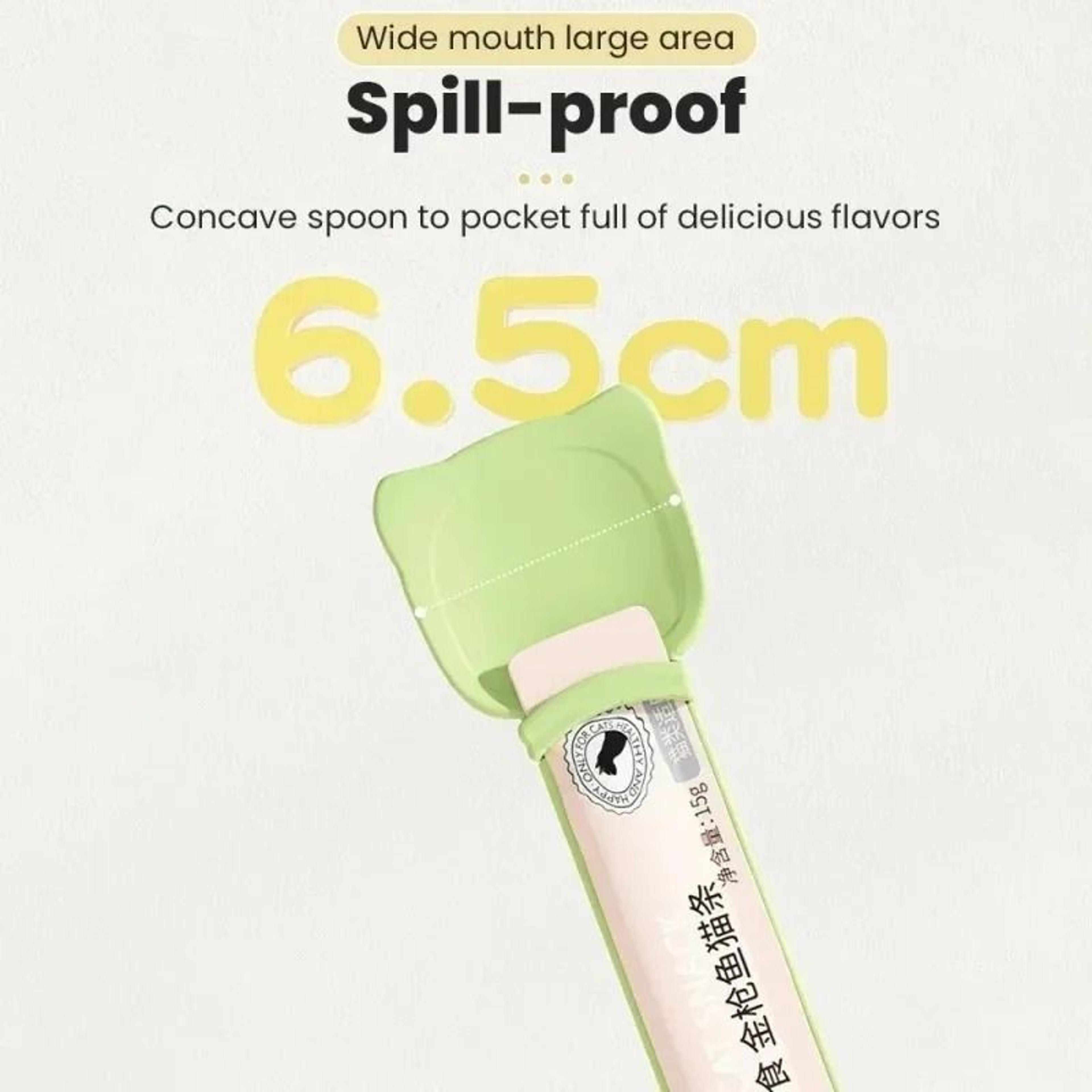 Ergonomic Squeeze  Lick Cat Strip Feeder Spoon 5