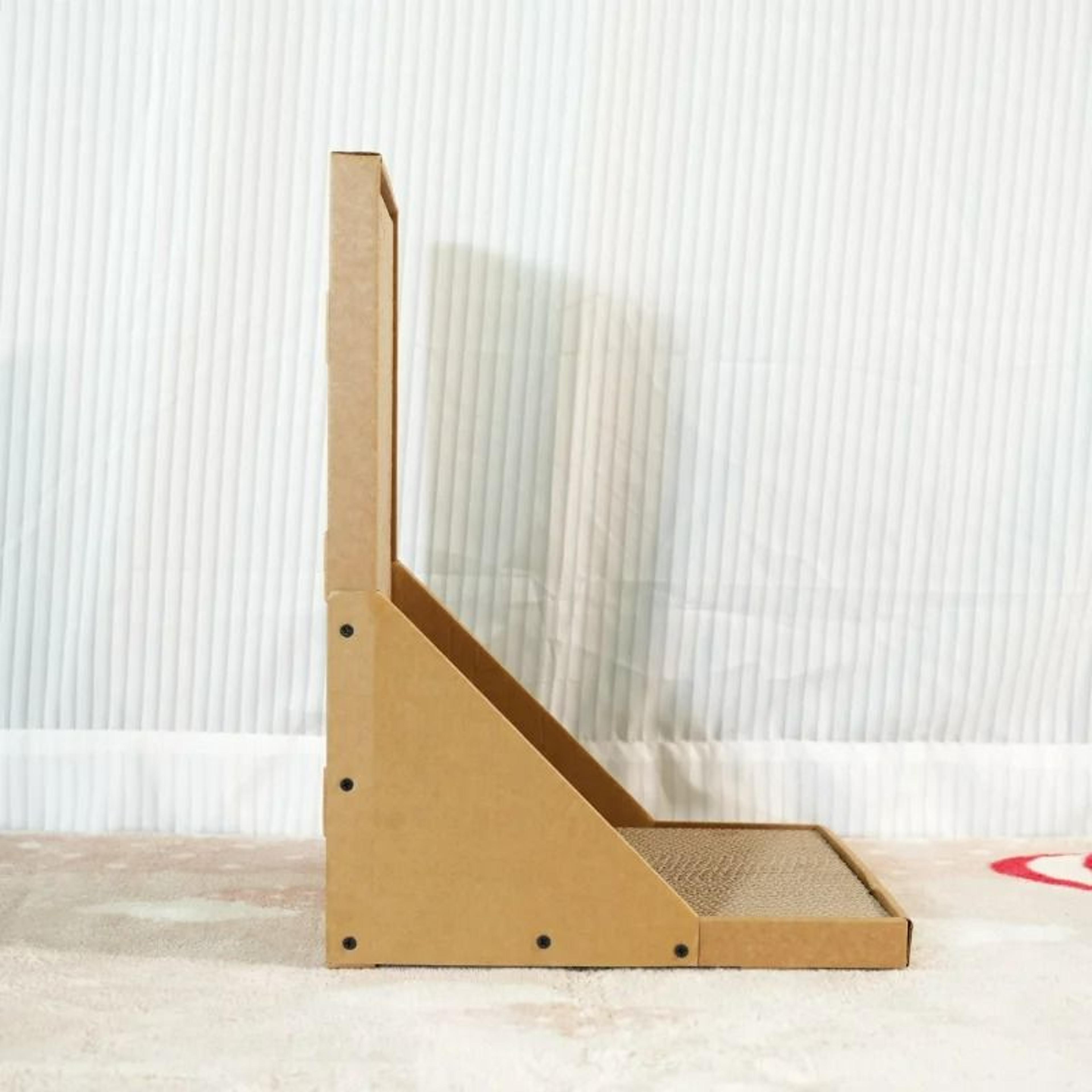 LShaped Vertical Wood Frame Cat Scratcher And Sofa Protector 5