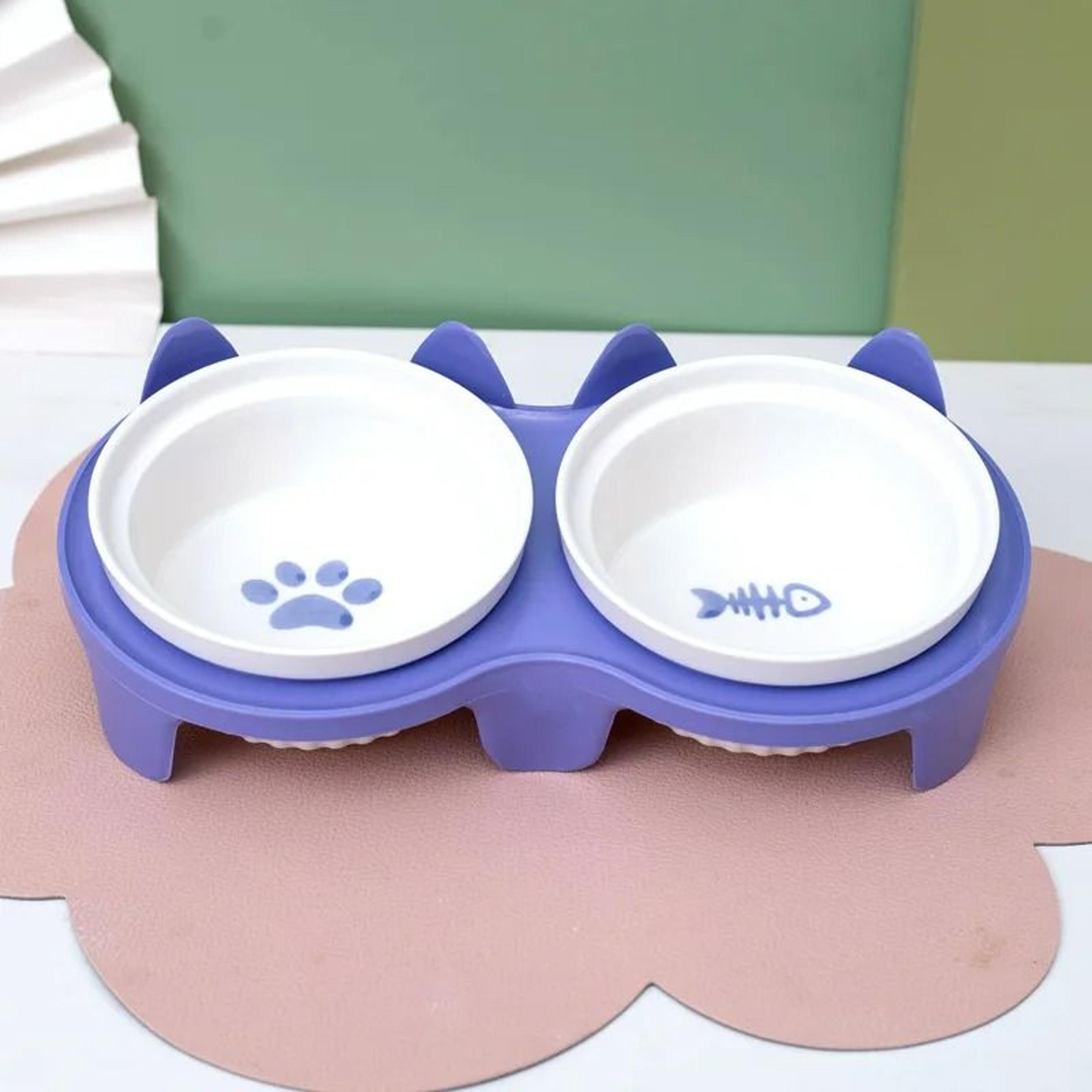 Orthopedic Ceramic Double Feeding Bowl With Elevated Stand 8