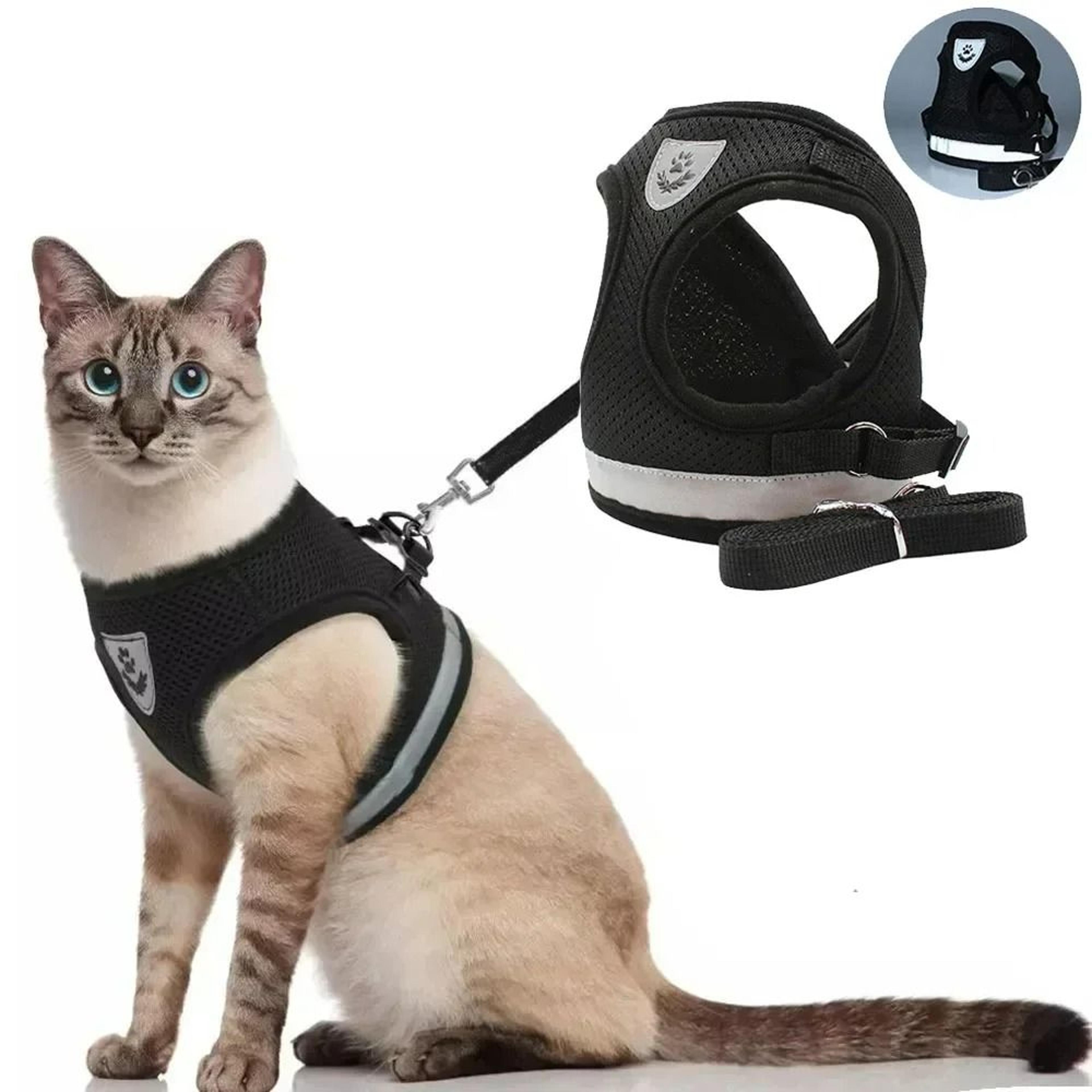 EscapeProof Reflective Soft Mesh Pet Harness Set 1