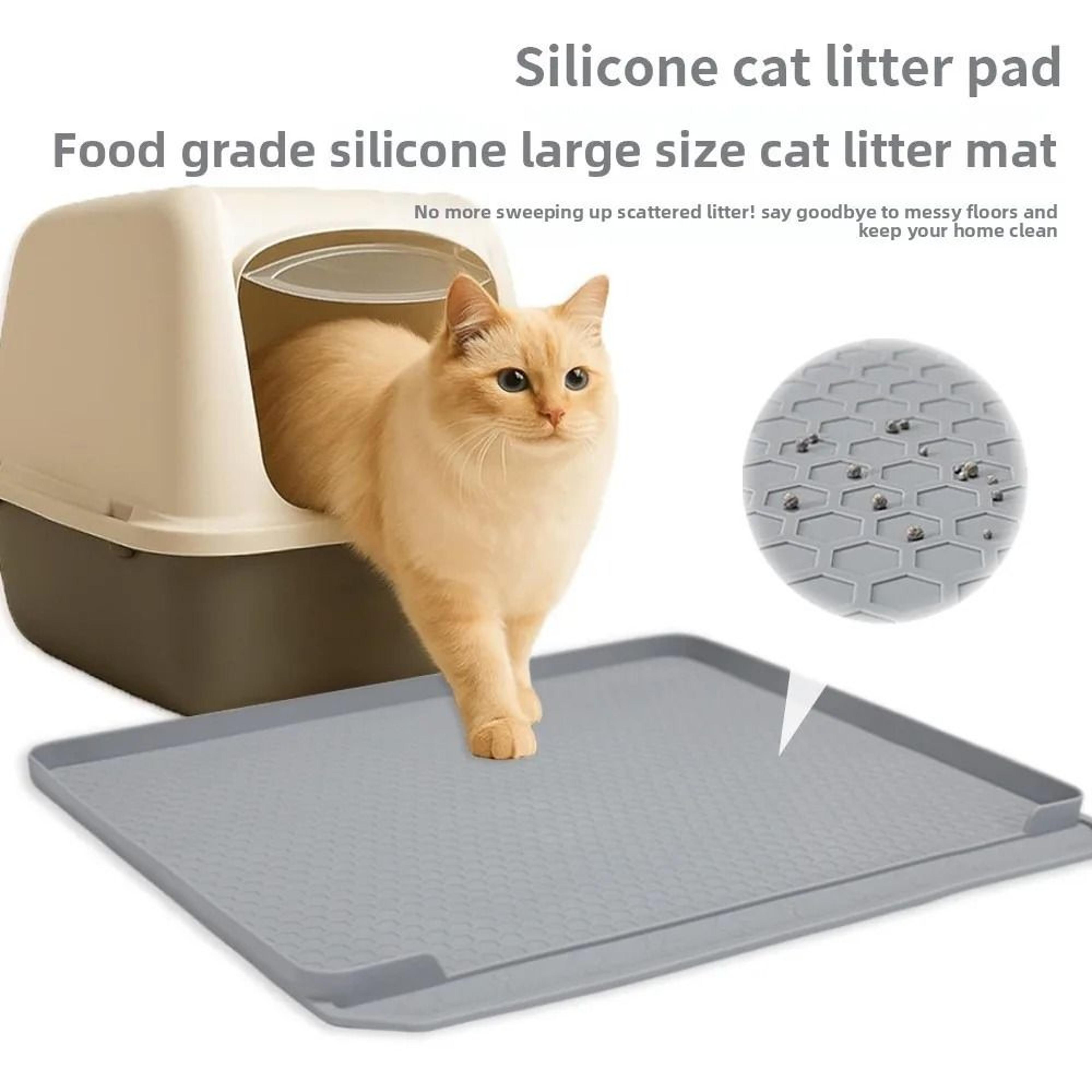 extra-large silicone deep-groove litter trapper mat