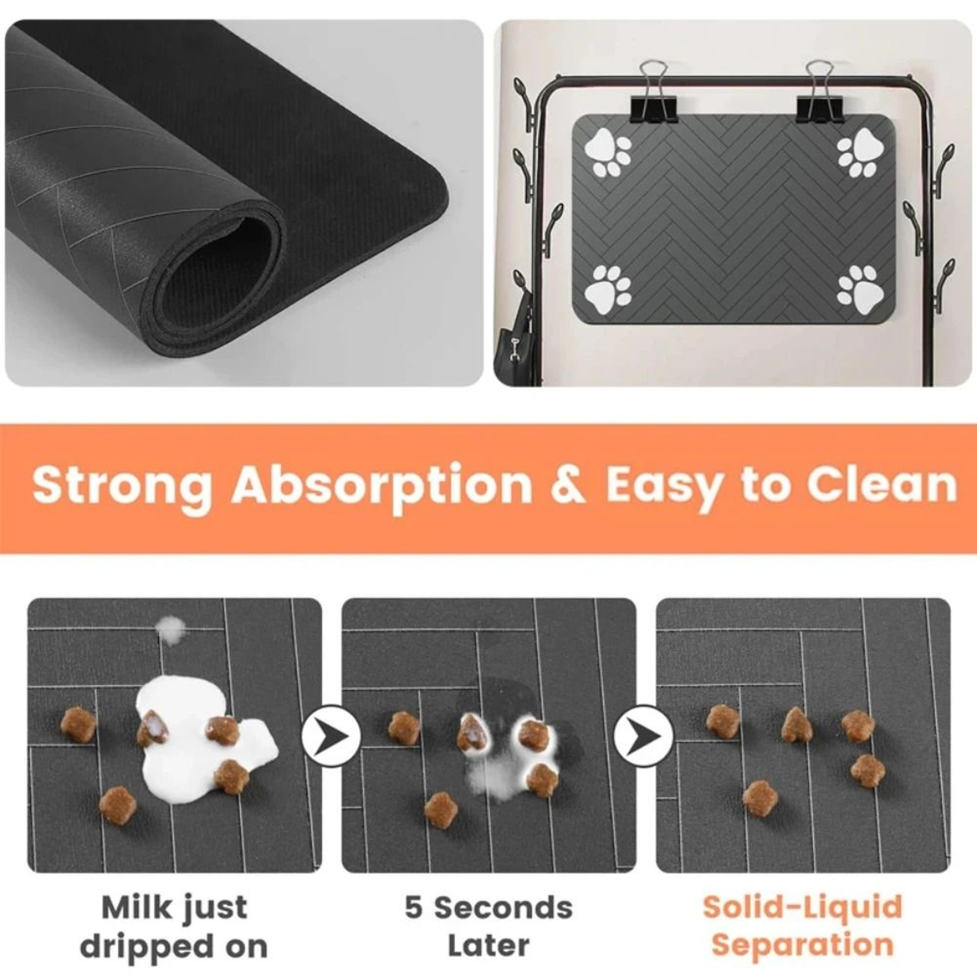 QuickDry Absorbent Pet Feeding  Bowl Placemat 3
