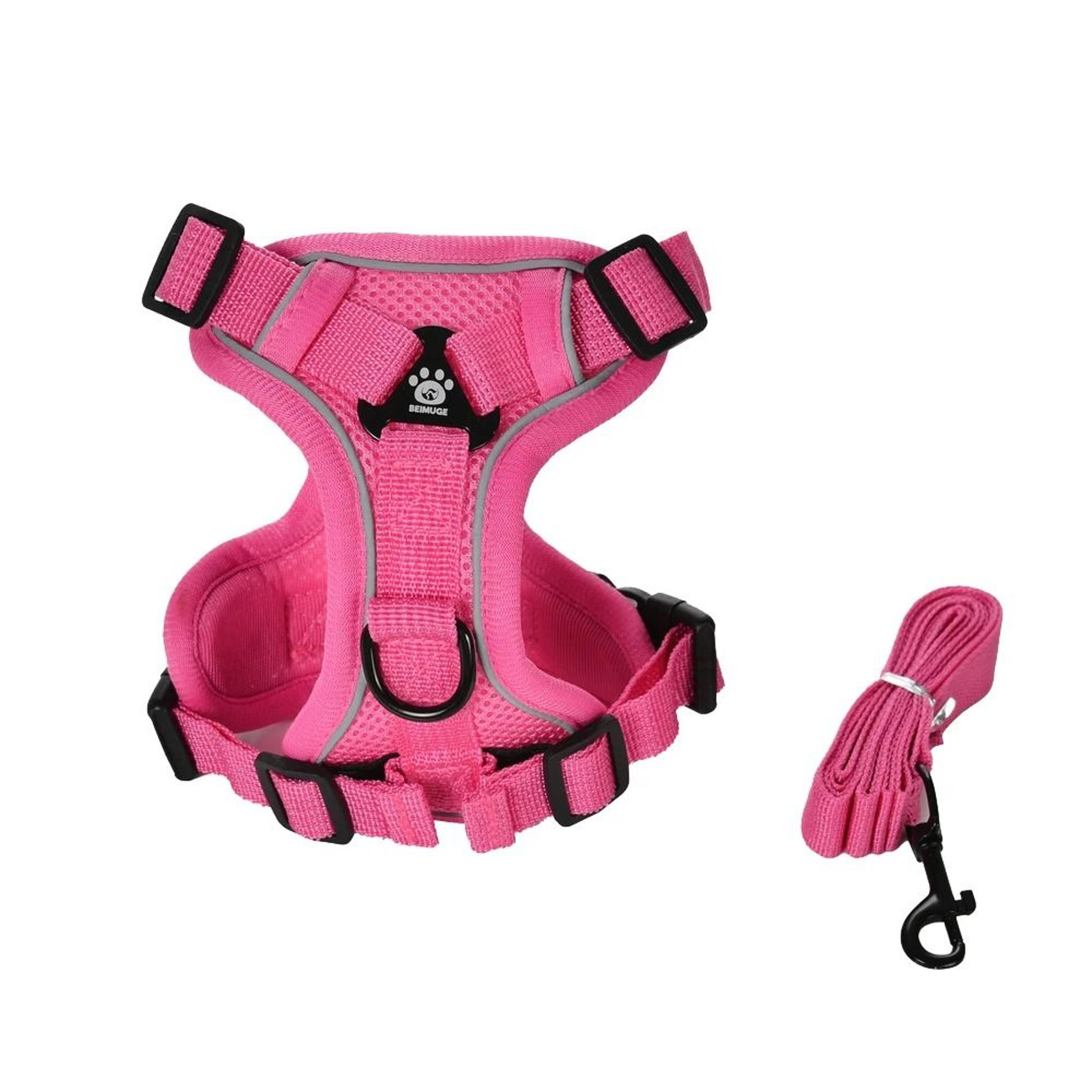 Reflective Breathable StepIn Pet Harness  Leash Set 10