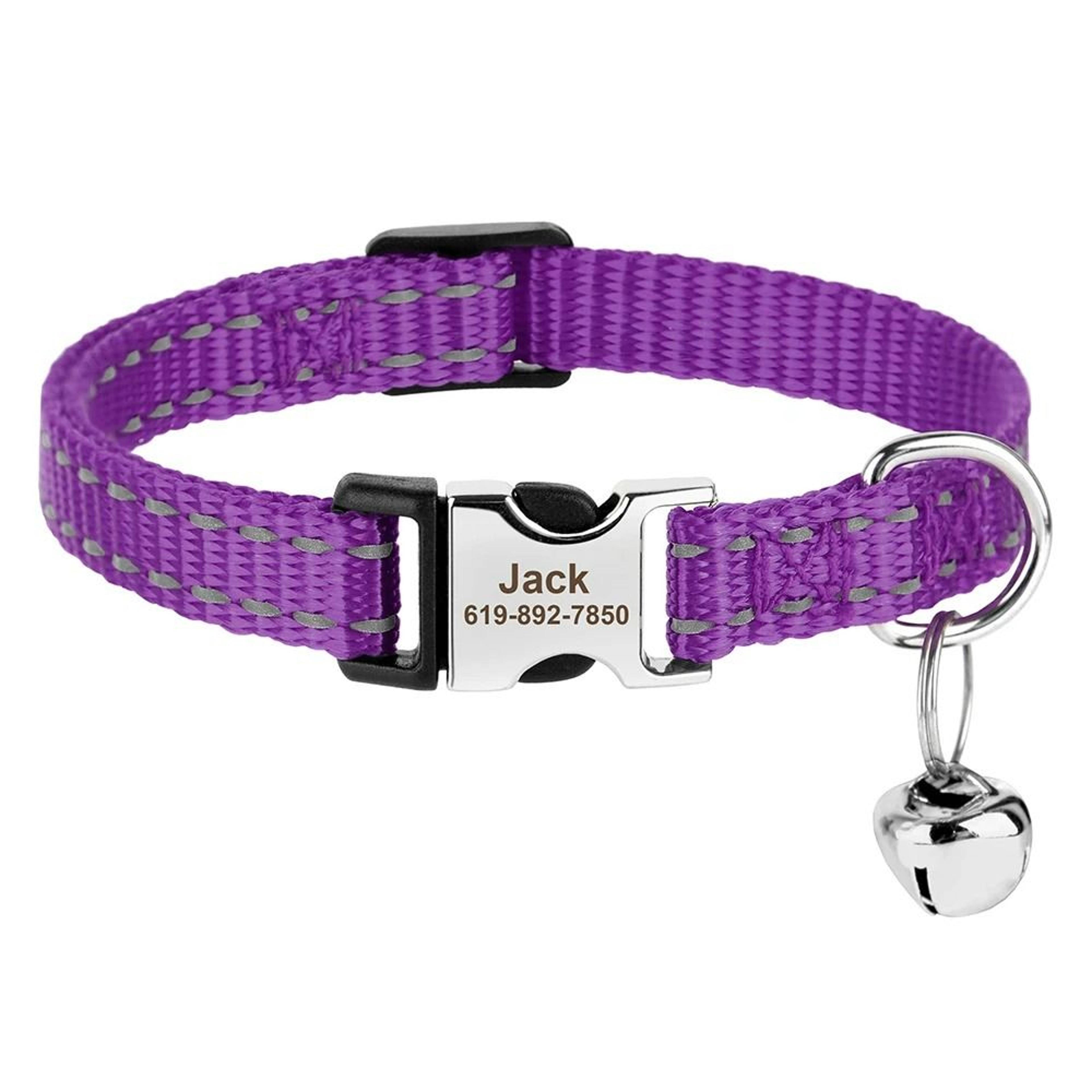 Customized Reflective Safety ID Cat  Puppy Collar 13