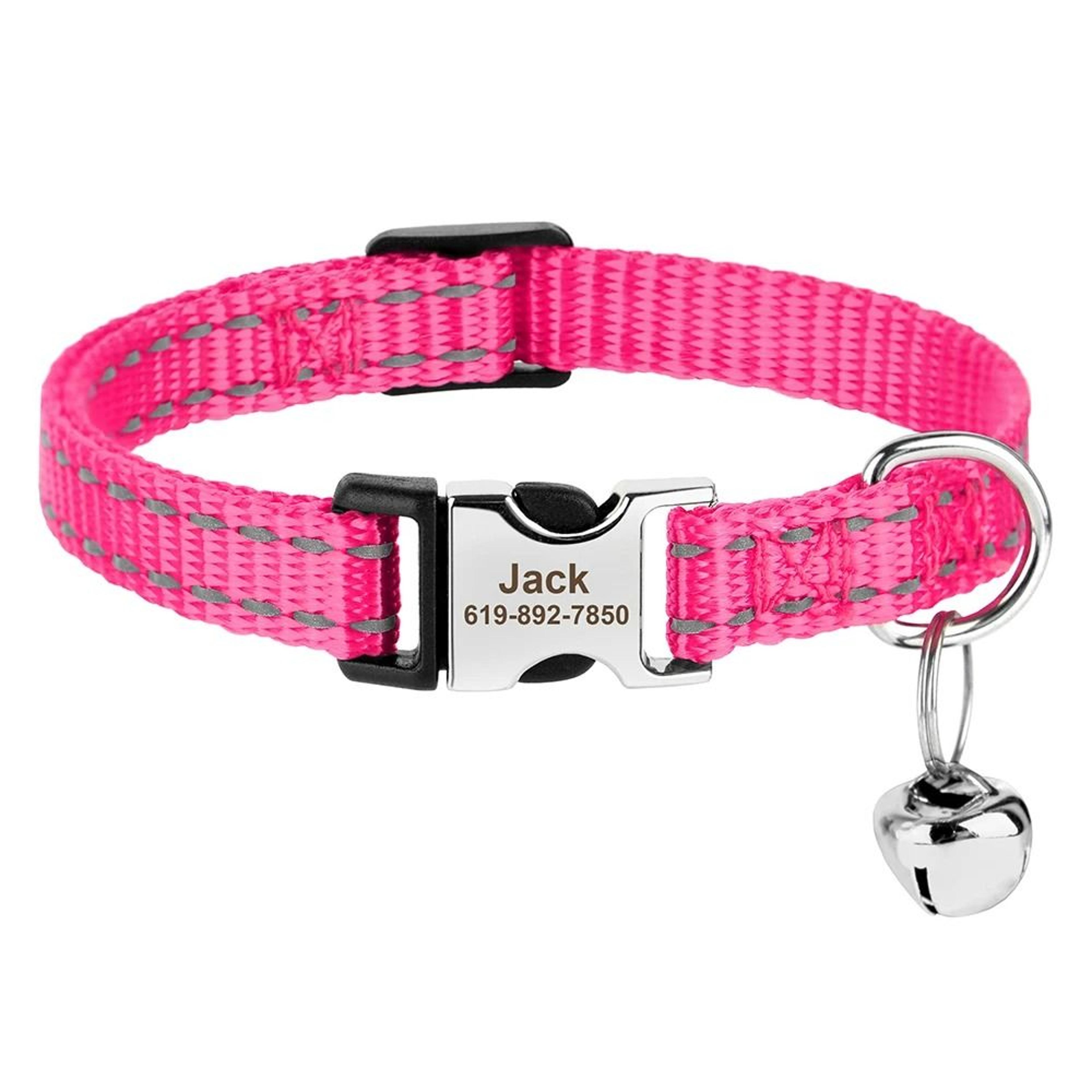 Customized Reflective Safety ID Cat  Puppy Collar 14