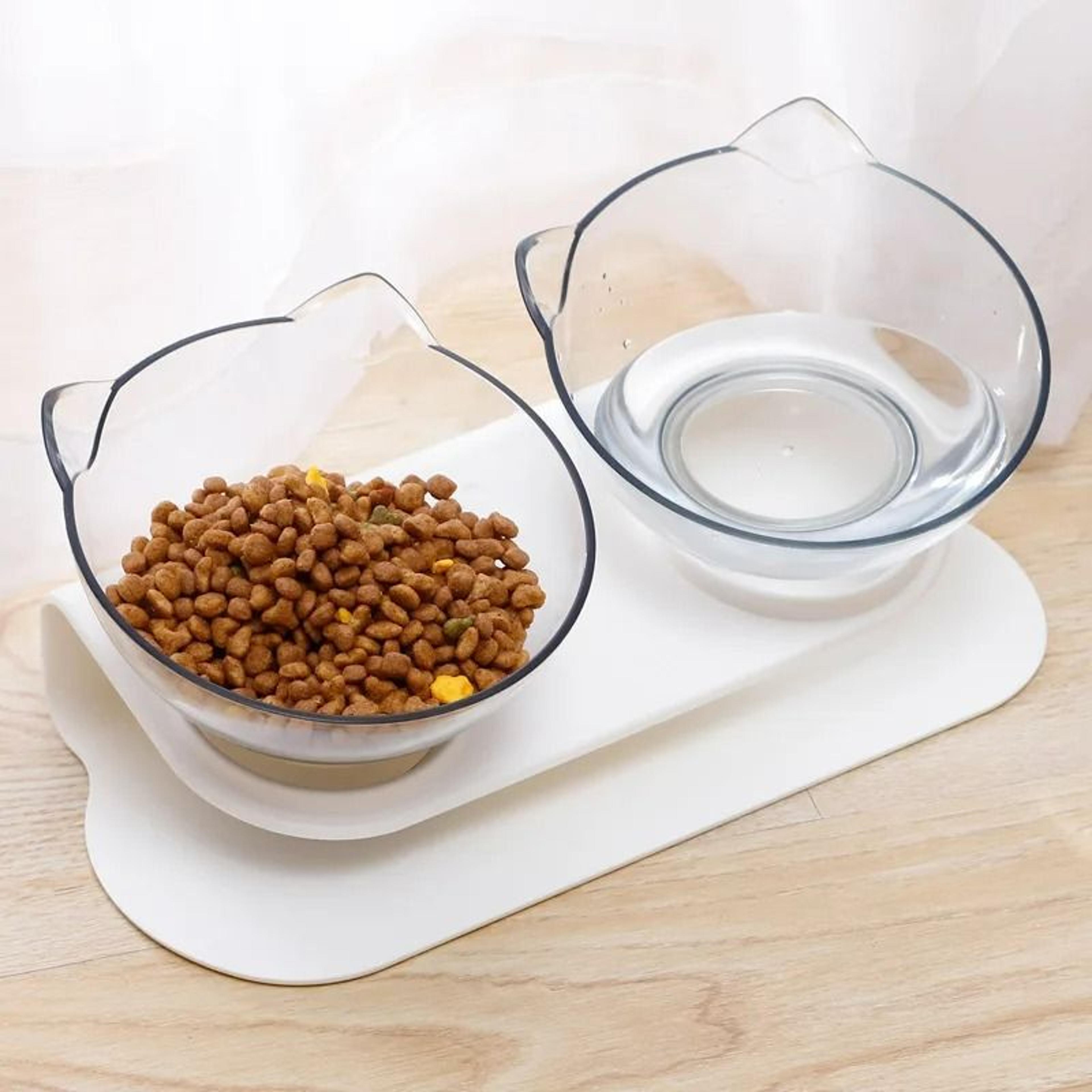 Ergonomic NonSlip Double Cat Feeding Station 4