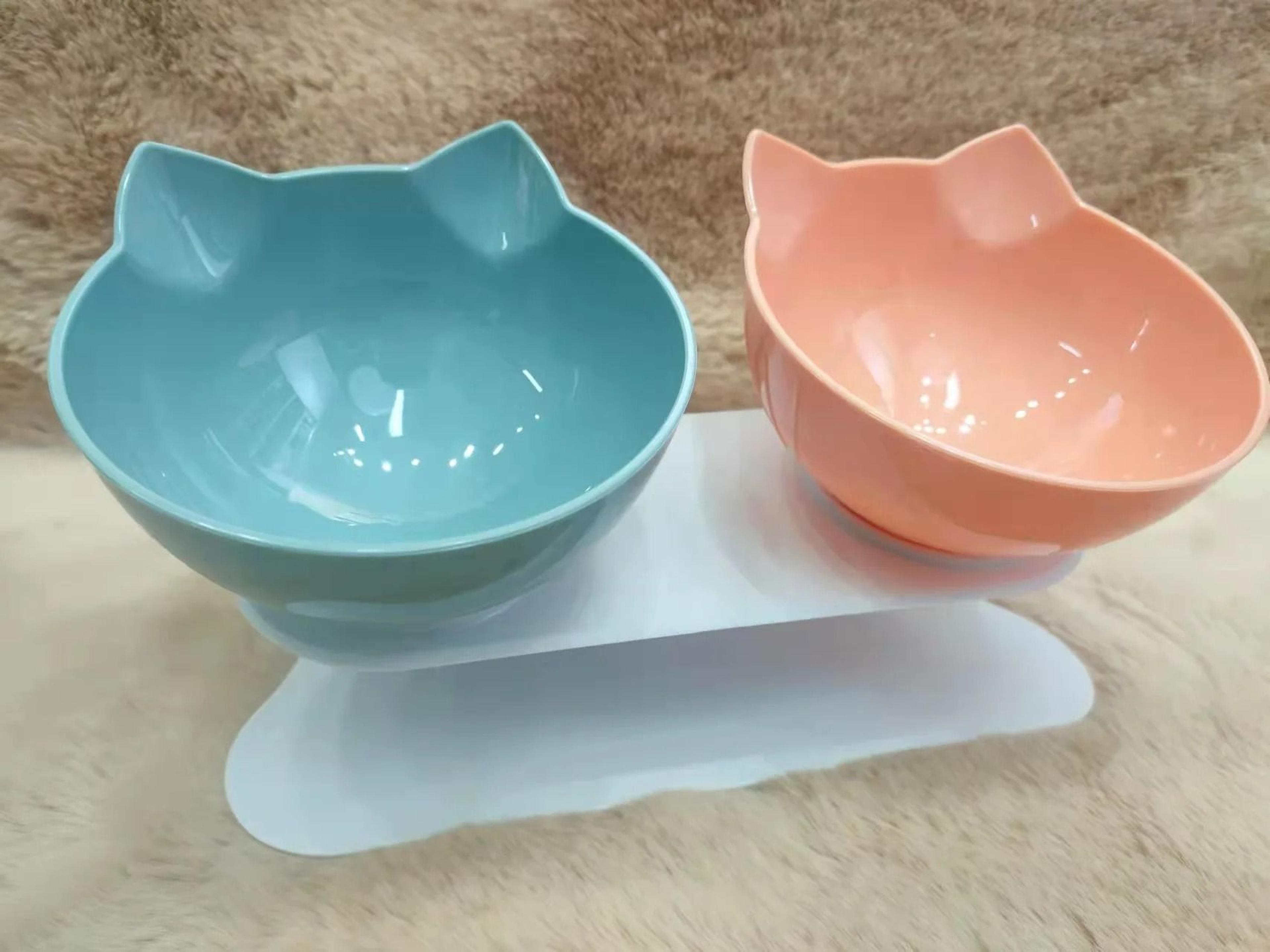 Ergonomic NonSlip Double Cat Feeding Station 15