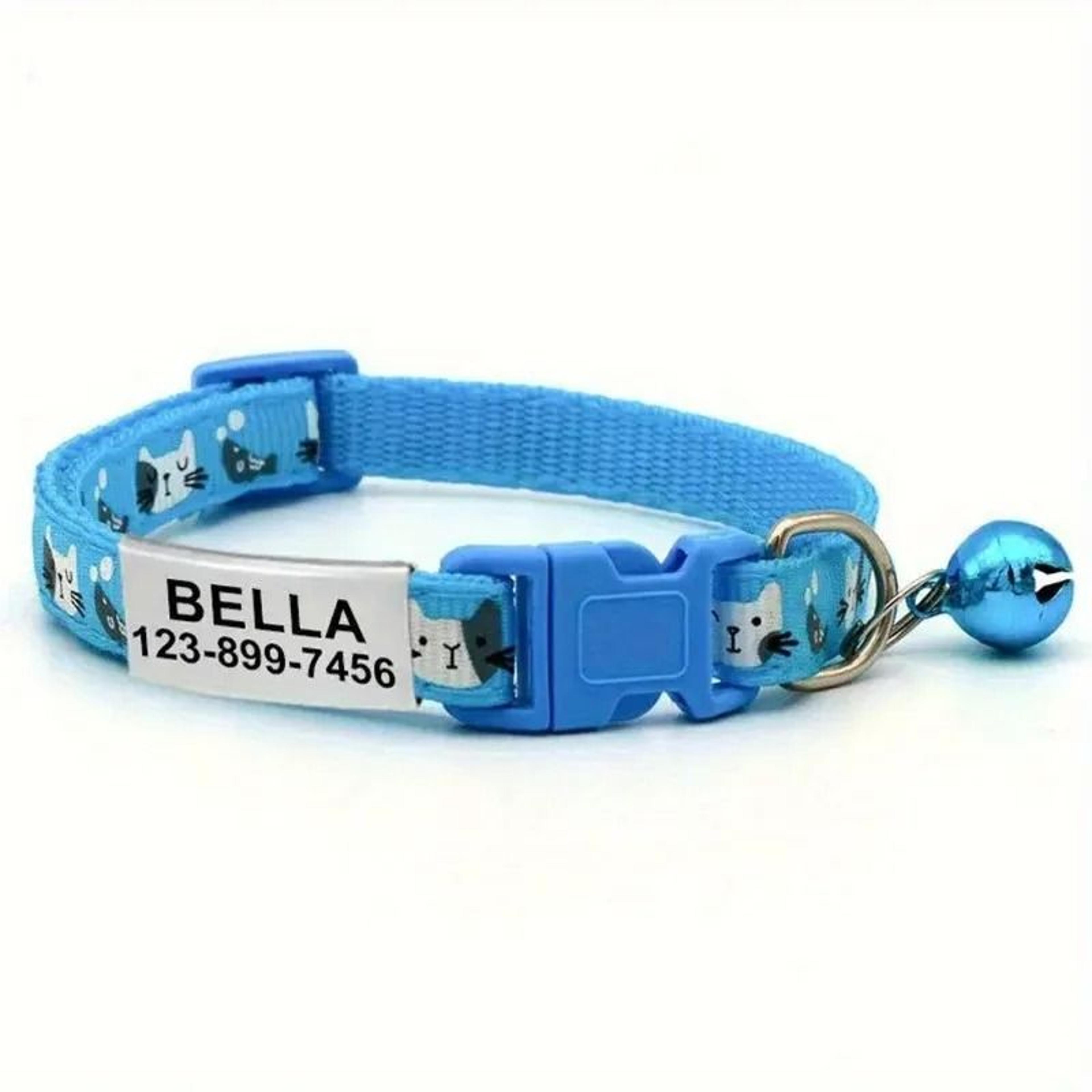 Personalized Safety ID Collar With Bell  Engraved Plate 9