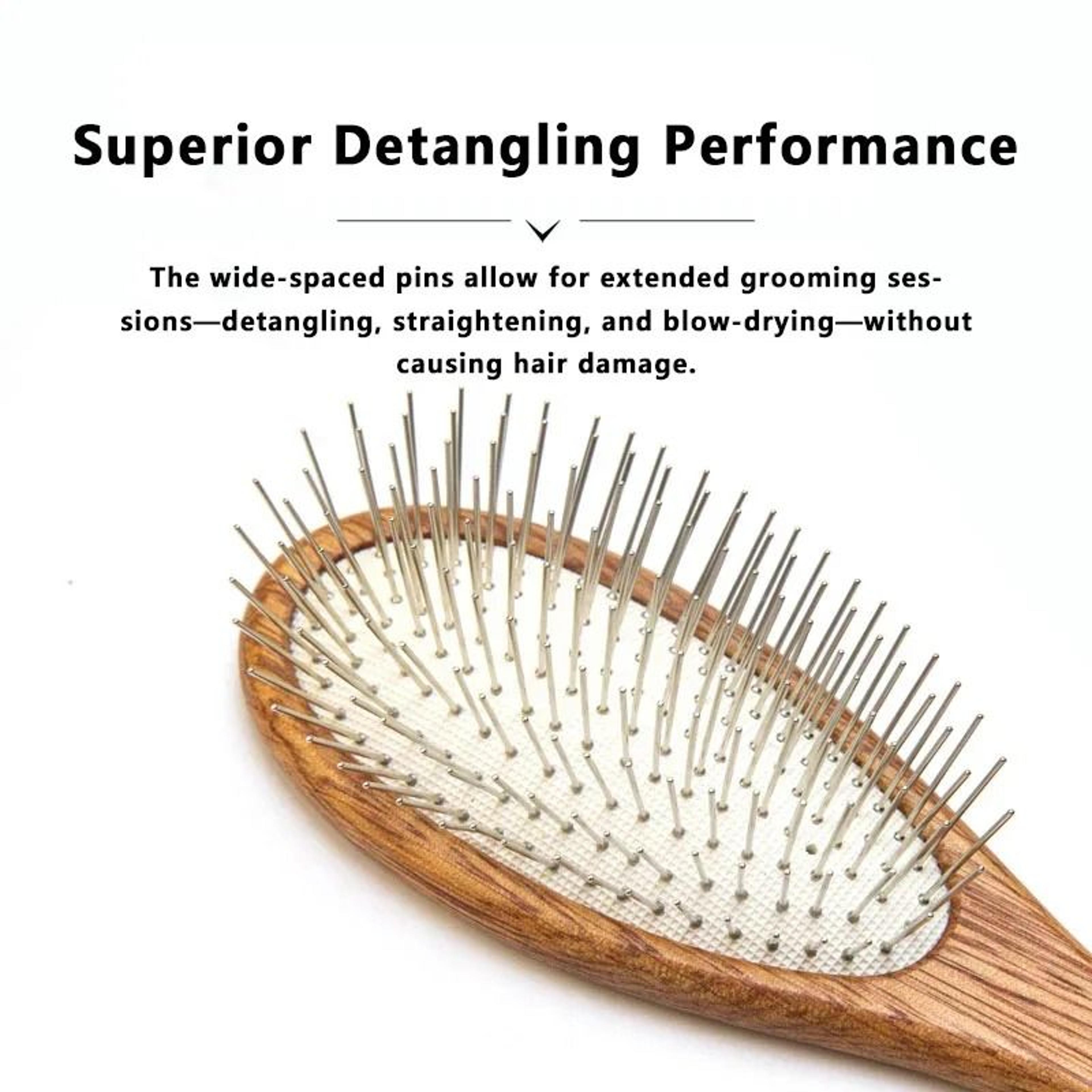 Professional LongPin Slicker Brush  Detangling Cushion Comb 2