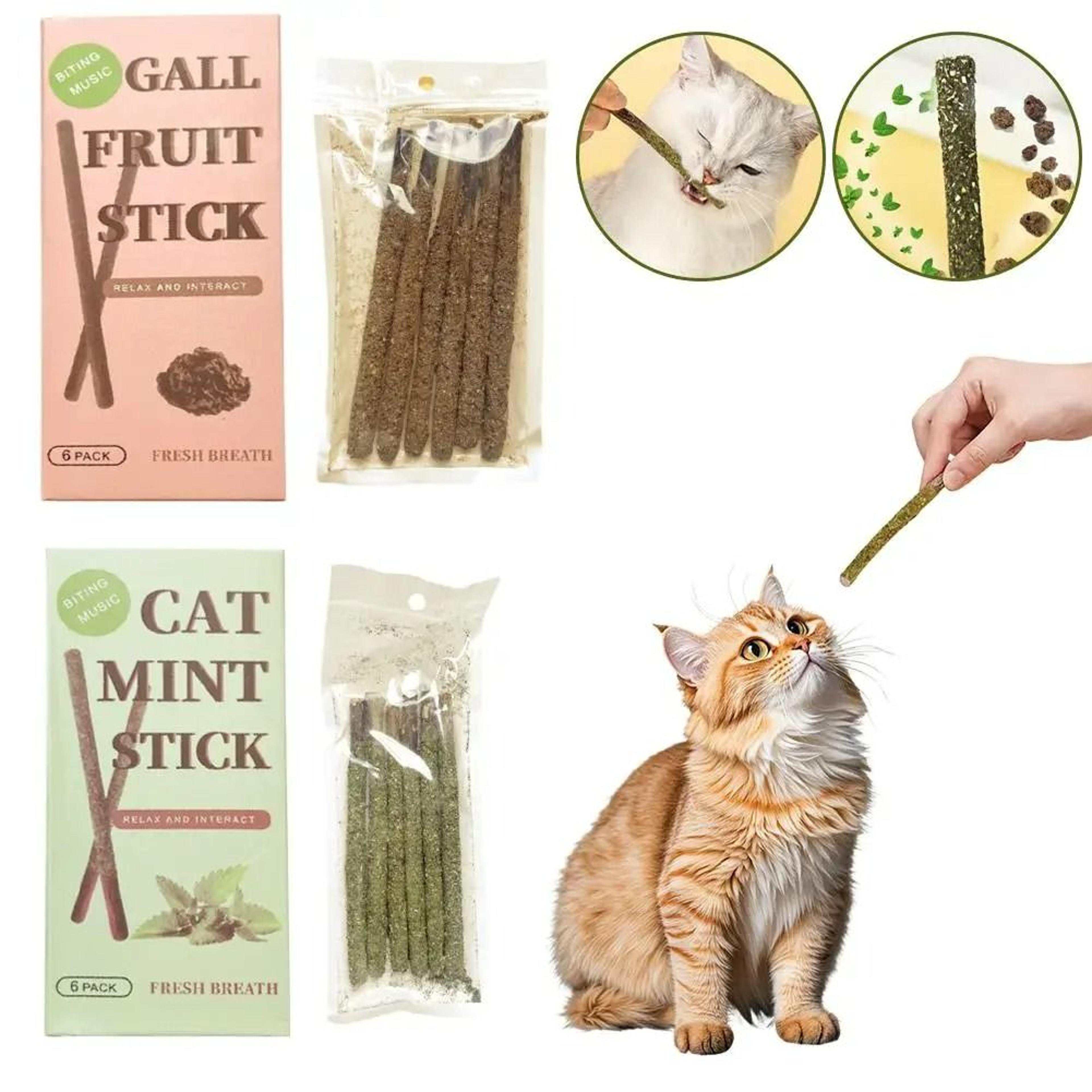 natural matatabi and silvervine dental chew sticks (6-piece set)